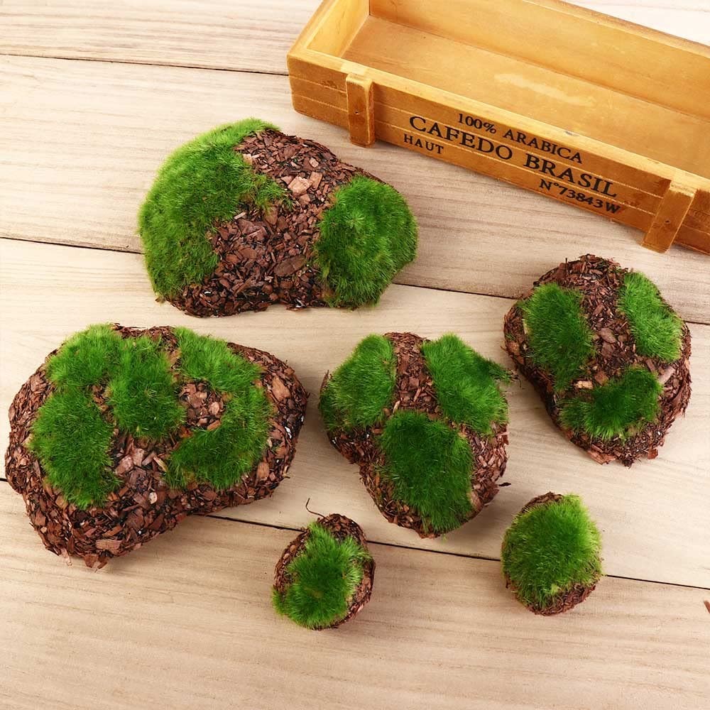 12PCS Artificial Rock for Moss Miniature Micro Landscap Home Garden Decoratio…