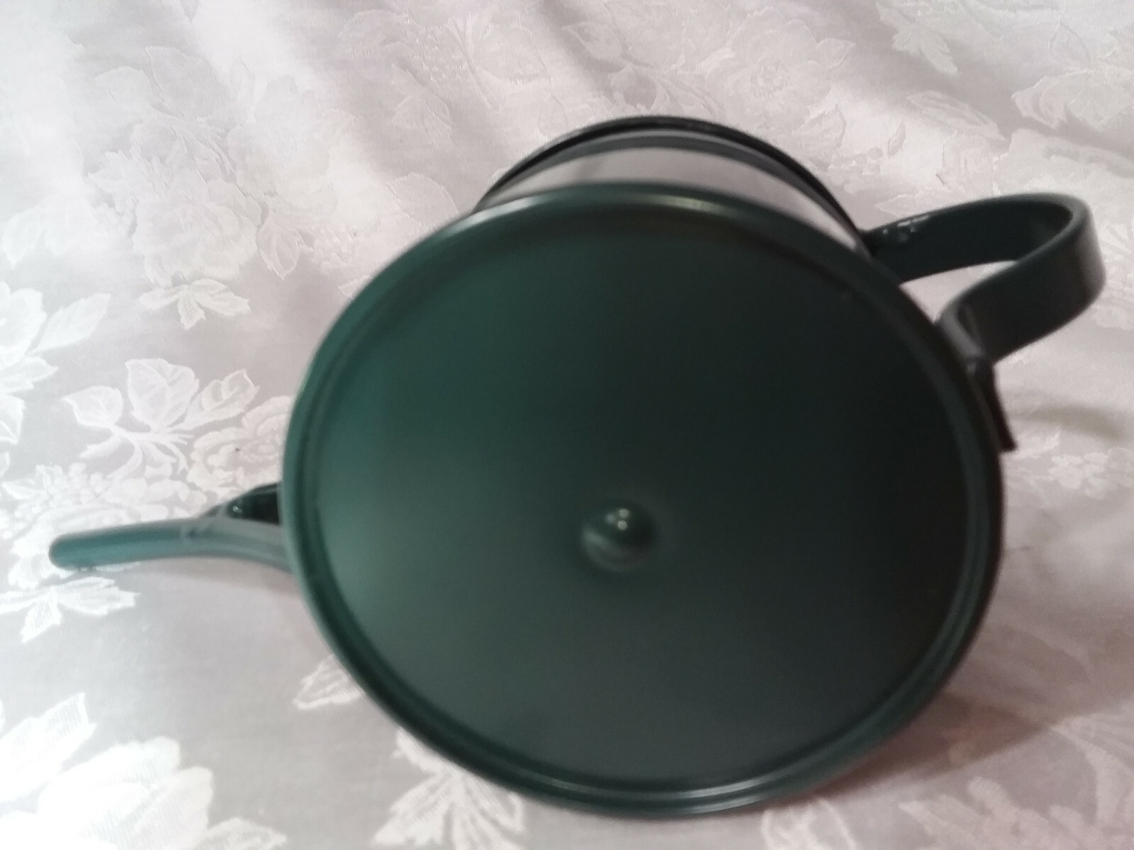 Home Interiors Hunter Green “Watering Time” Mini-Planter/ Metal Watering Can/NIB