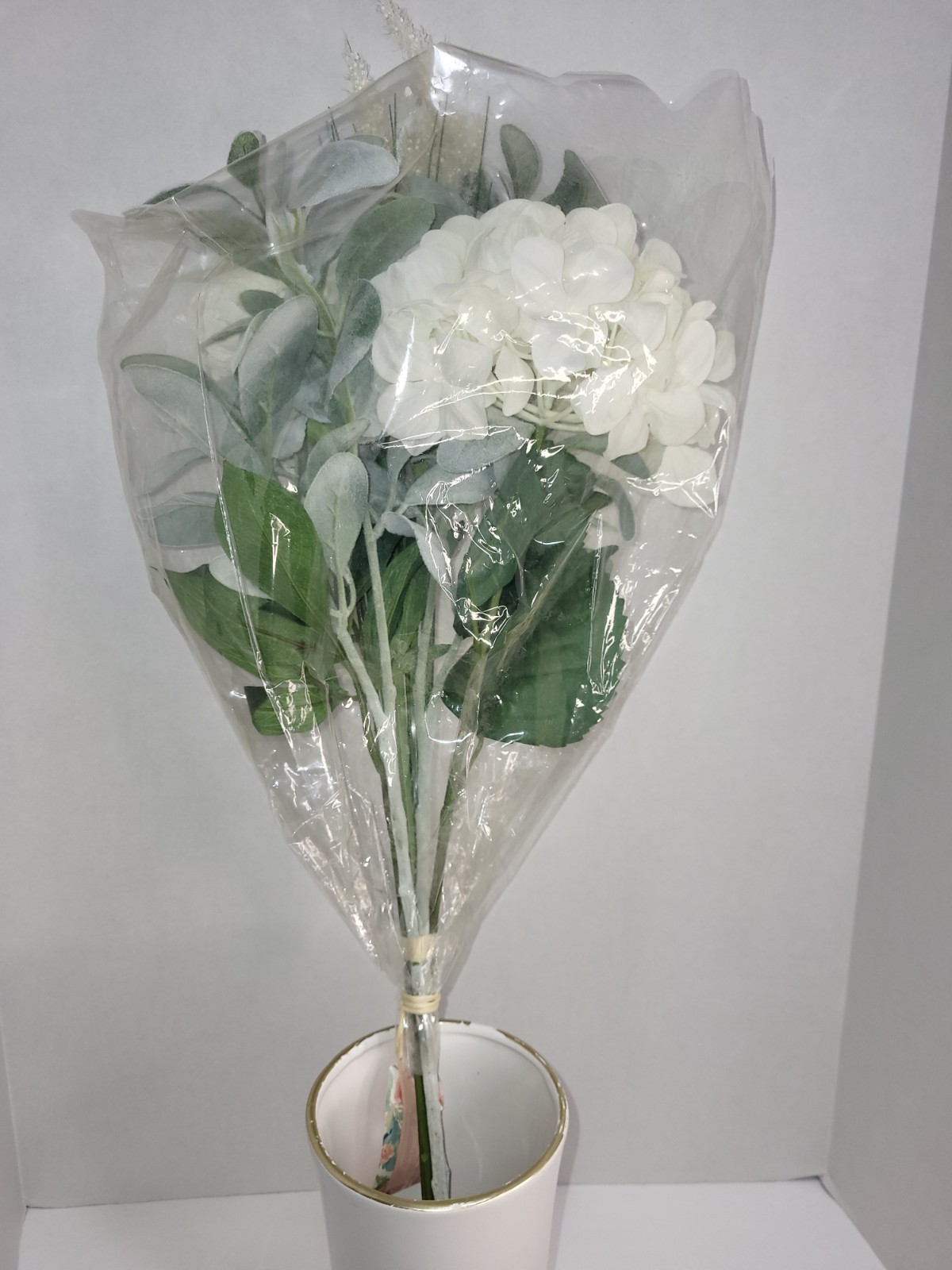Hydrangea And Eucalyptus Artificial Floral Arrangement