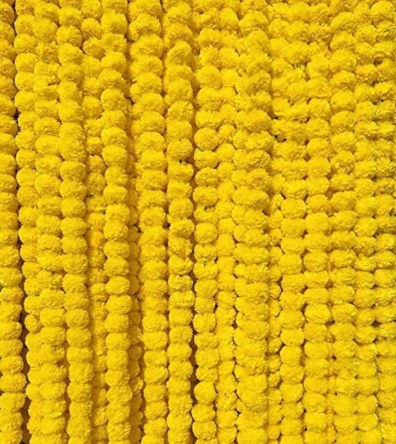 Wholesale Lot Artificial Marigold Flower Garlands Engagement Birthday Decoration