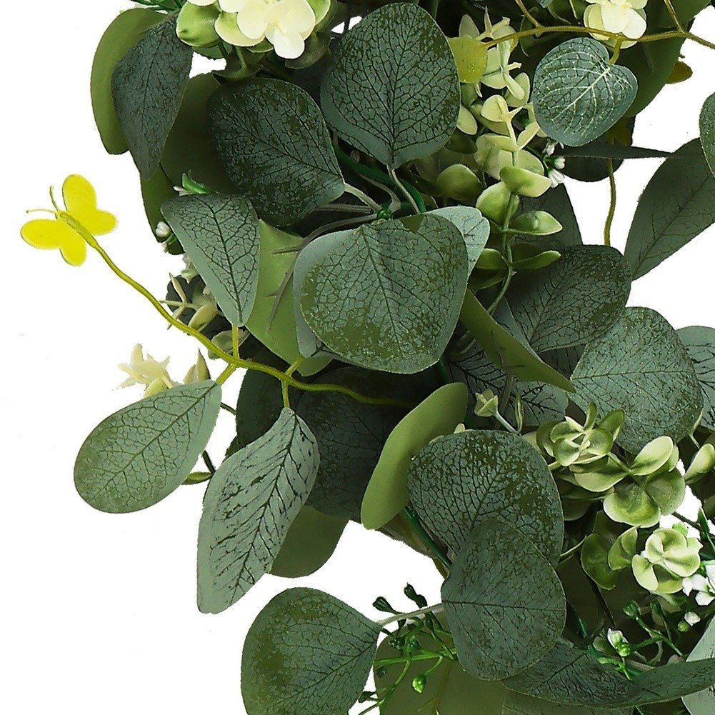 PPC Artificial Butterfly Vine Garland 180cm with Handcrafted Eucalyptus Details