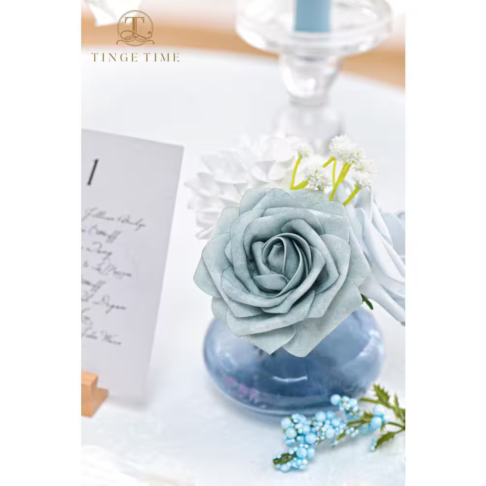 18 in Artificial Pink and Citrus Flower Combo Indoor/Outdoor Summer Wedding Deco