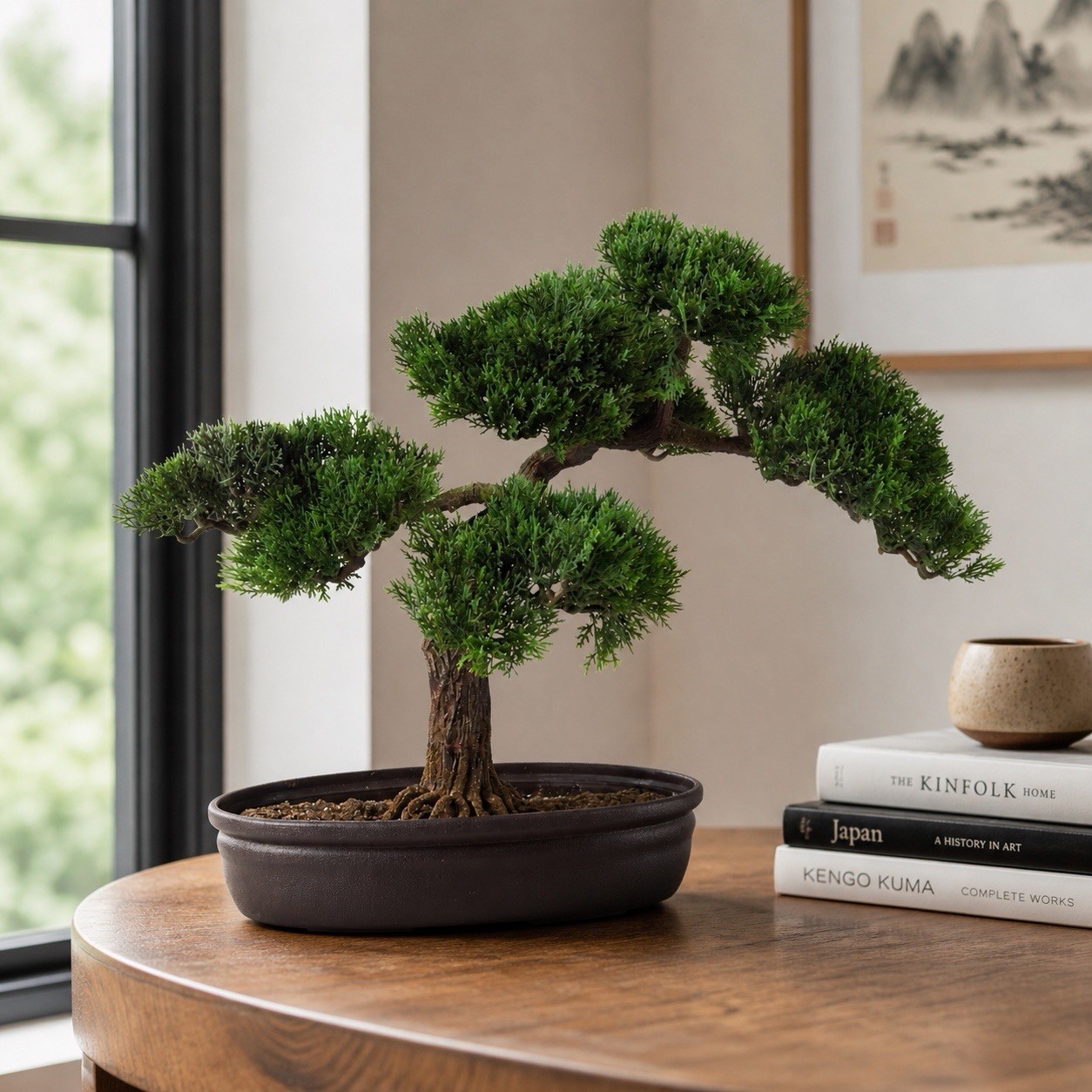 16” Artificial Cedar Bonsai Tree