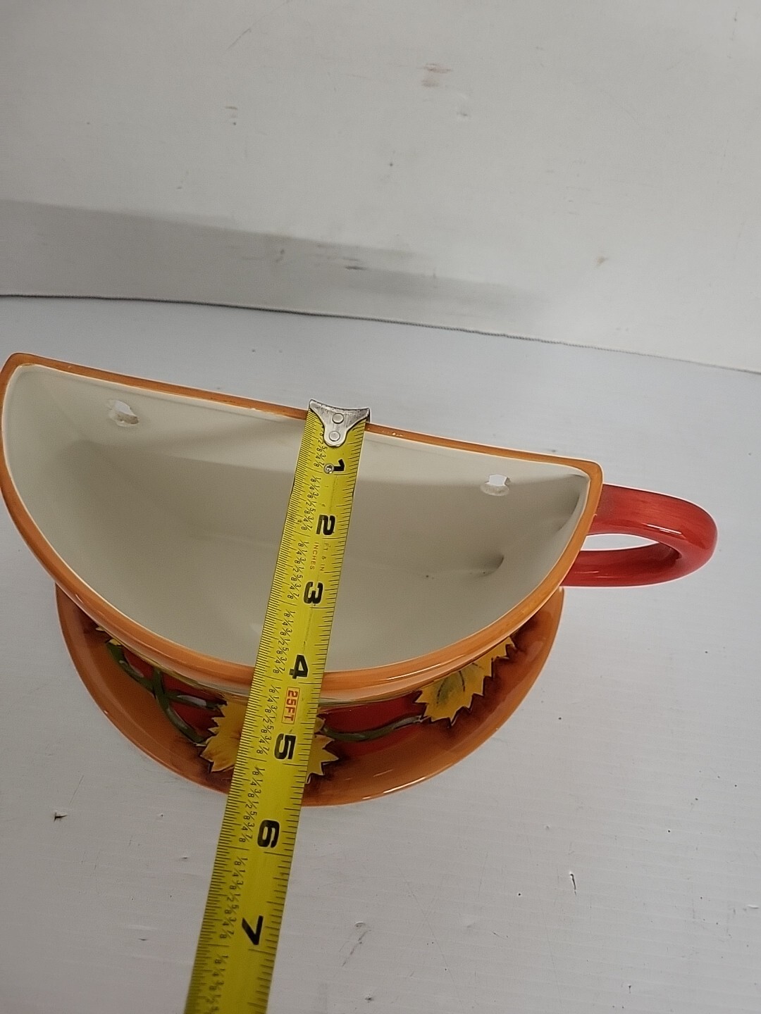 ANNE ORMSBY LARGE TEA CUP WALL VASE PLANTER BAUM BROS