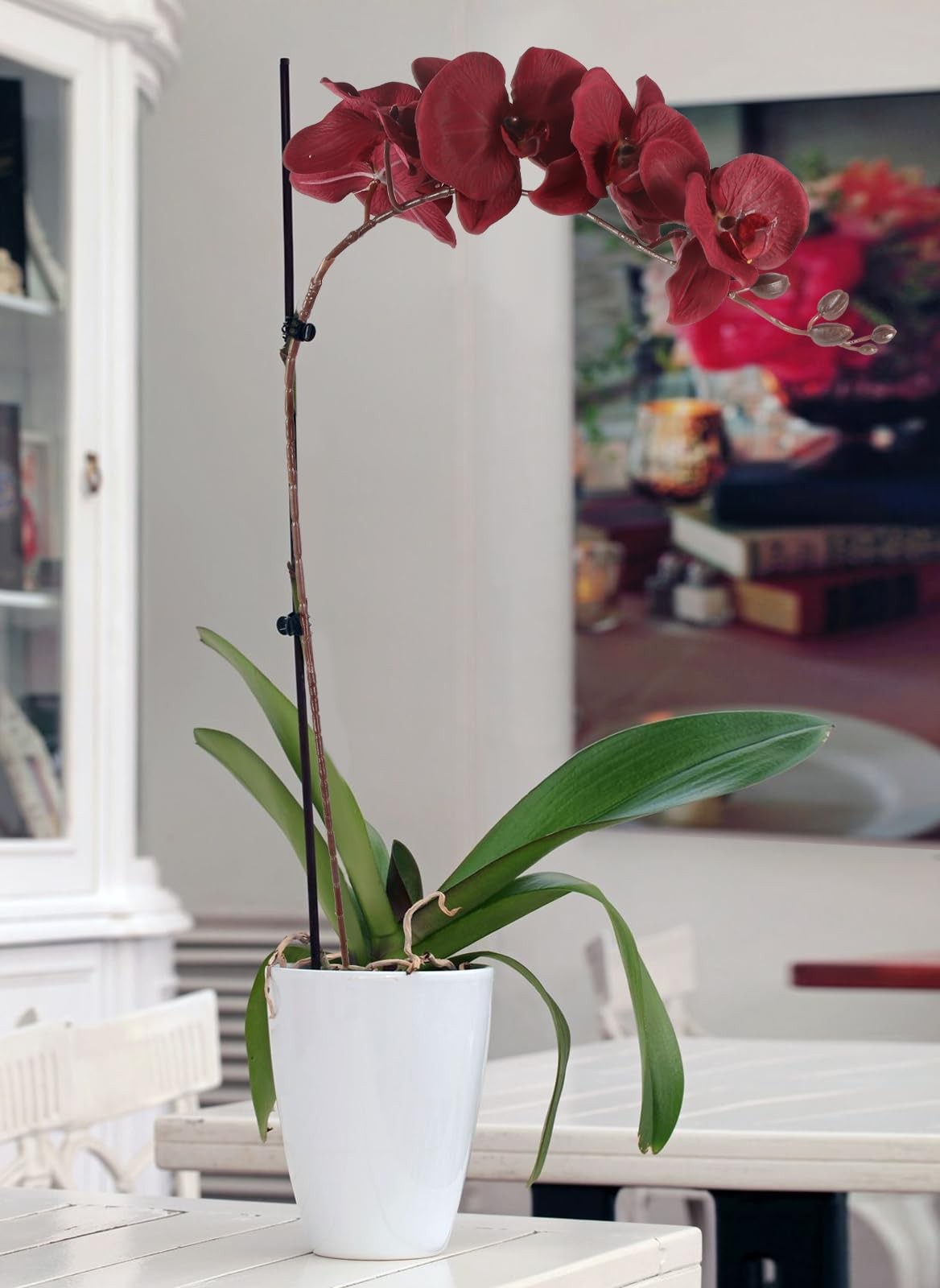 41.3in Orchids Artificial Flowers Faux Orchid 6PCS Velvet Silk Orchids that L…