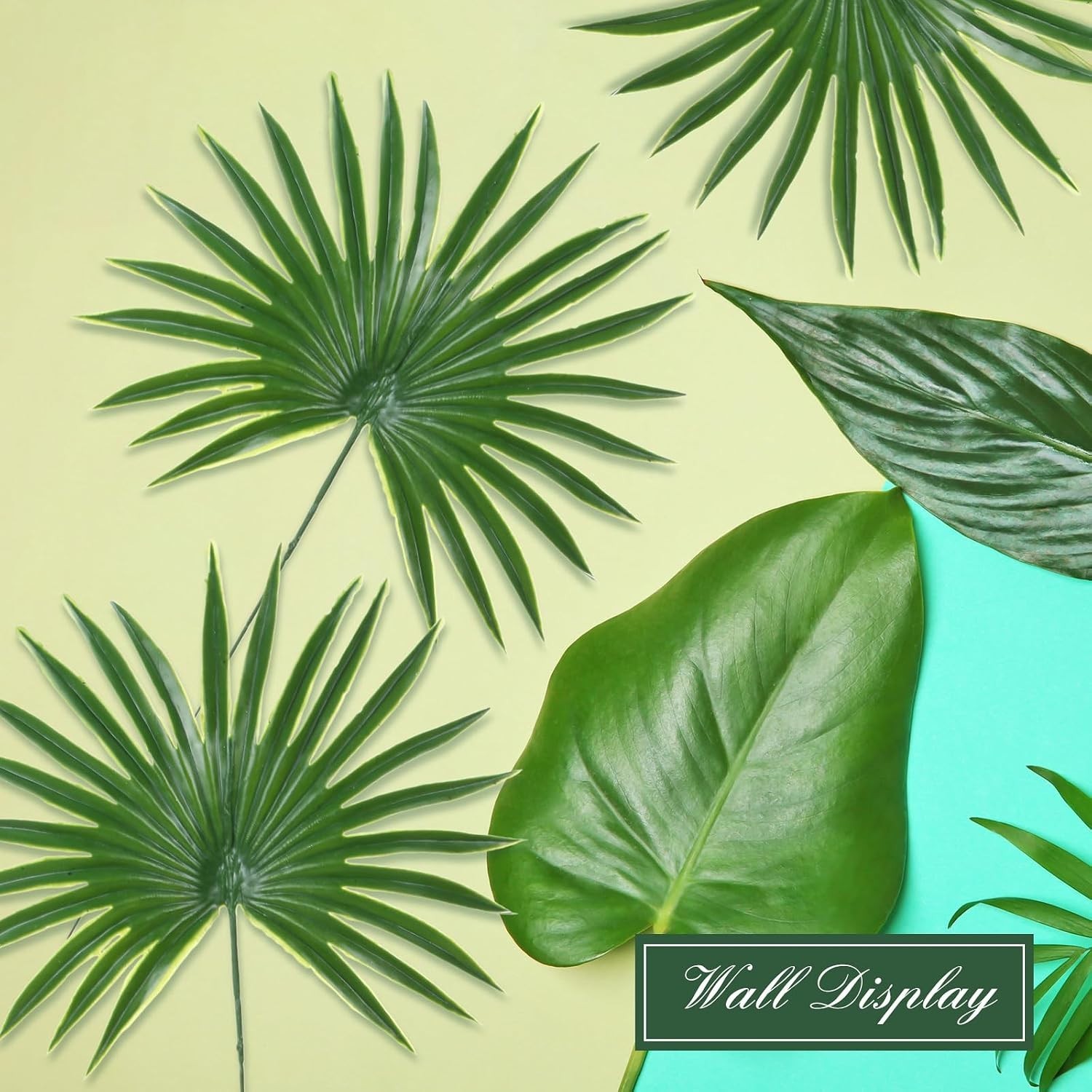 15.75” Faux Palm Leaves – 30 Pcs Ideal for Tropical Wedding Decor & Events