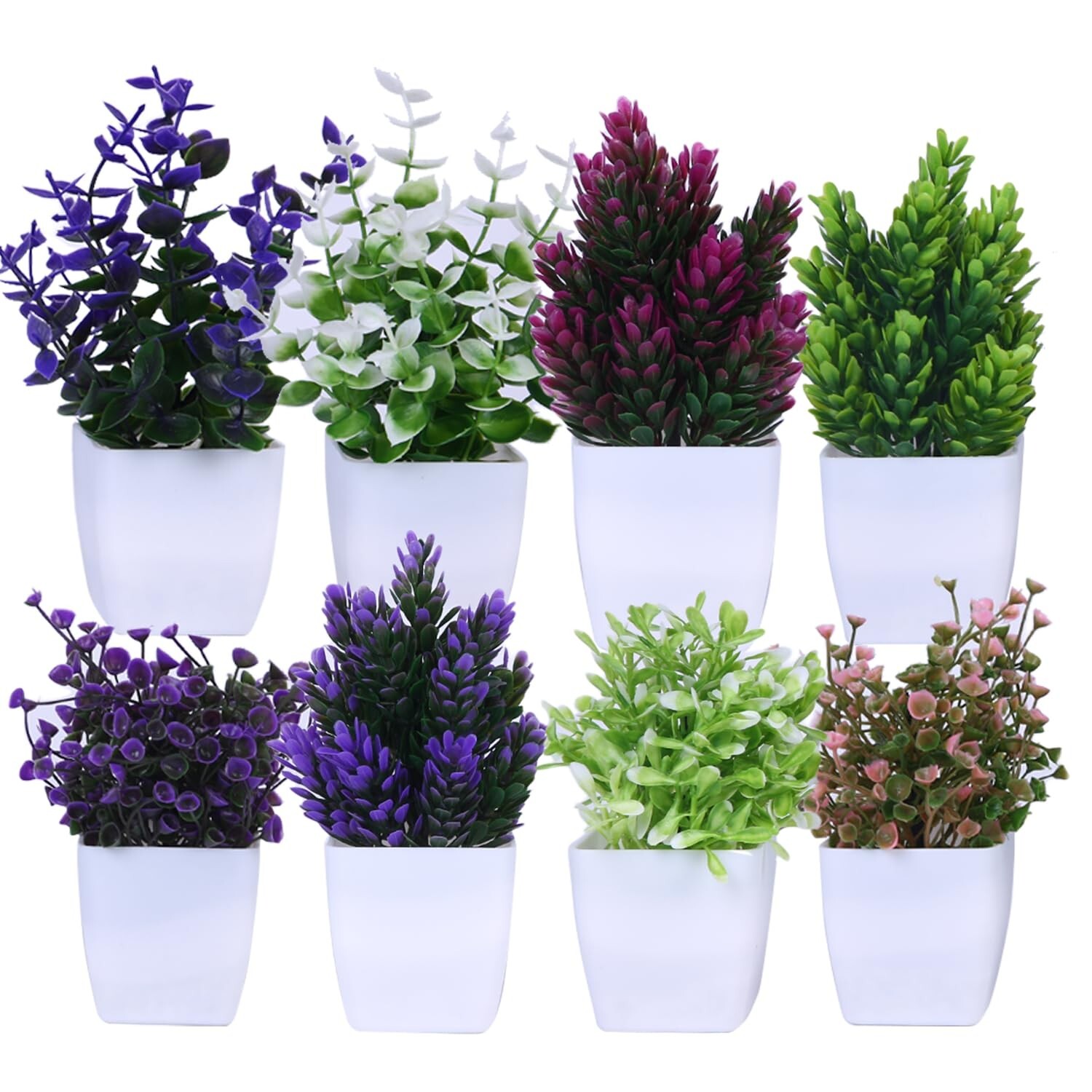 Artificial Plants with Pot 5 cm X 13 cm (Pack of 8)