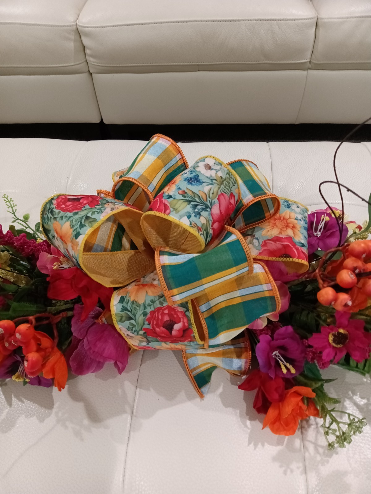 spring summer all occasion centerpiece floral swag decor piece multi colored