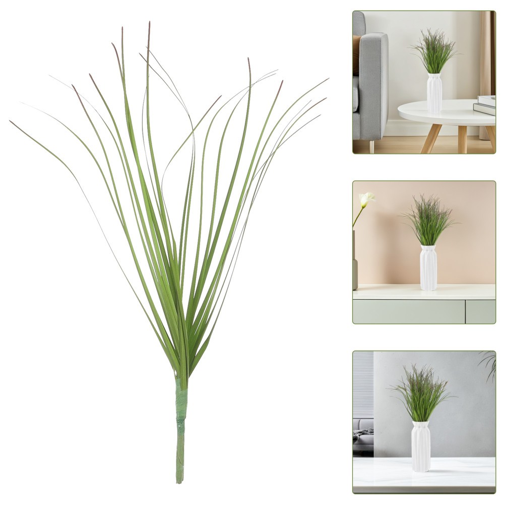 12Pcs Reusable Faux Green Plants Artificial PVC Stems for Indoor and Outdoor Use