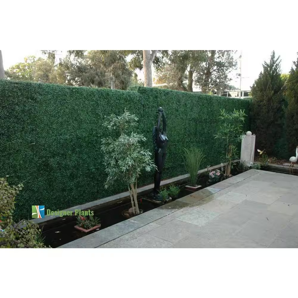 Gorgeous Home Artificial Boxwood Hedge Greenery Panels Dark Green 20 In. X 20 In