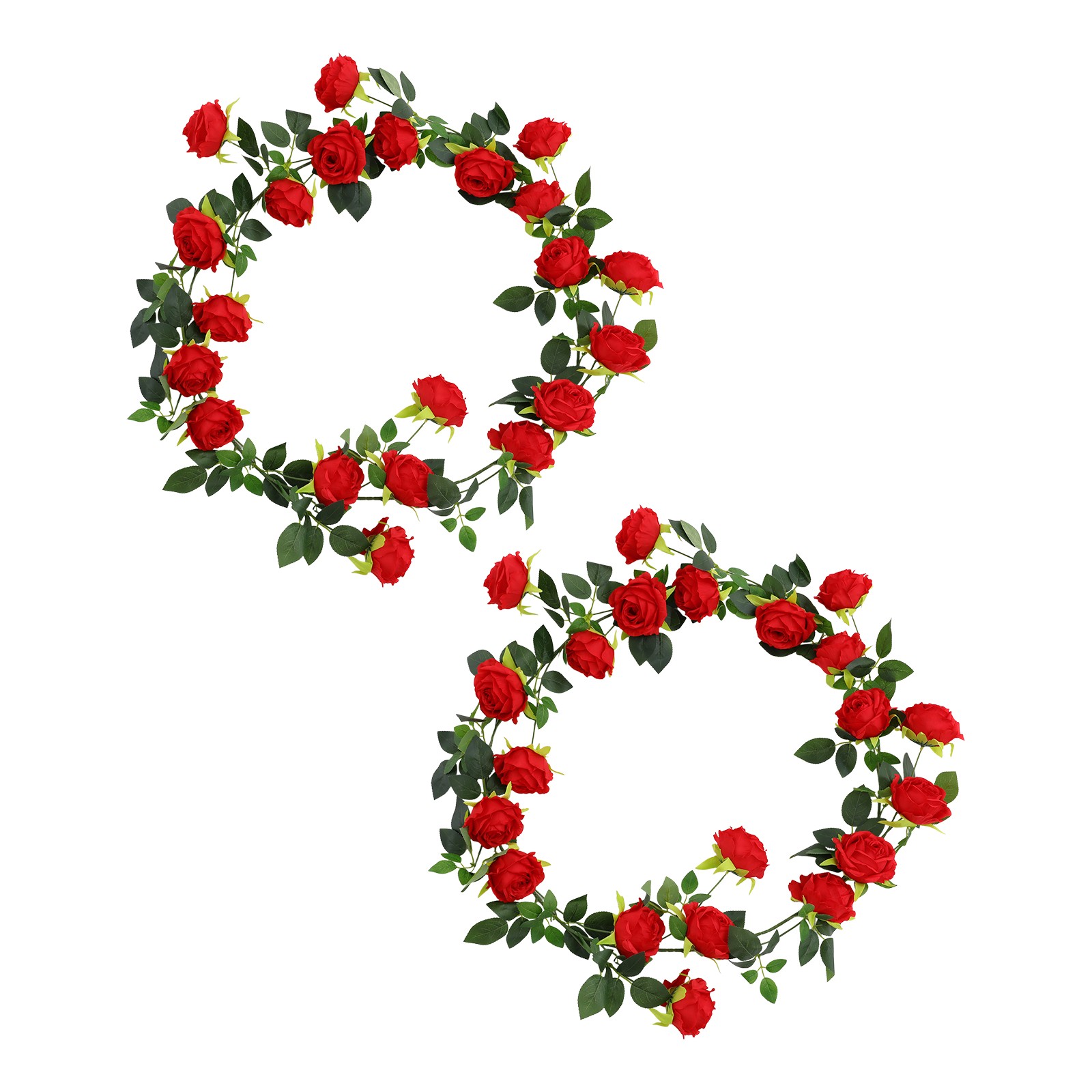 2 Pcs Flower Garland 74.8in Artificial Flower Garland for Wedding Decoration