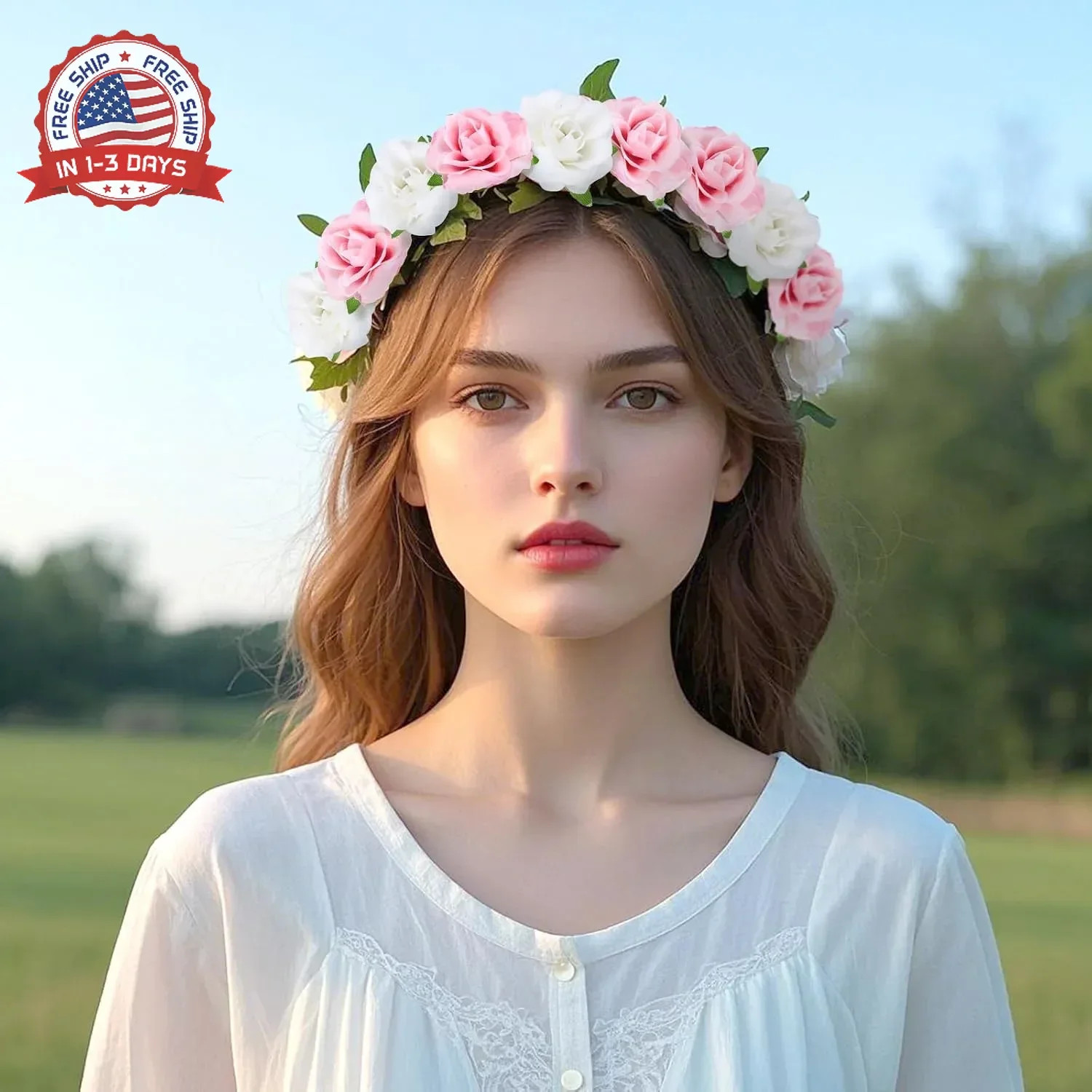 Yinsun 50pcs Mini Roses Artificial Flower Heads, 1.6″ Small Silk Fake Rose for D