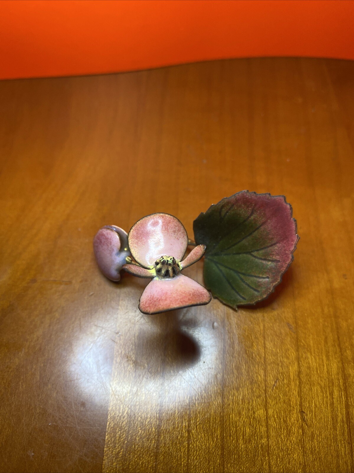 Mini Enamel & Metal Floral Arrangement in Glazed Planter