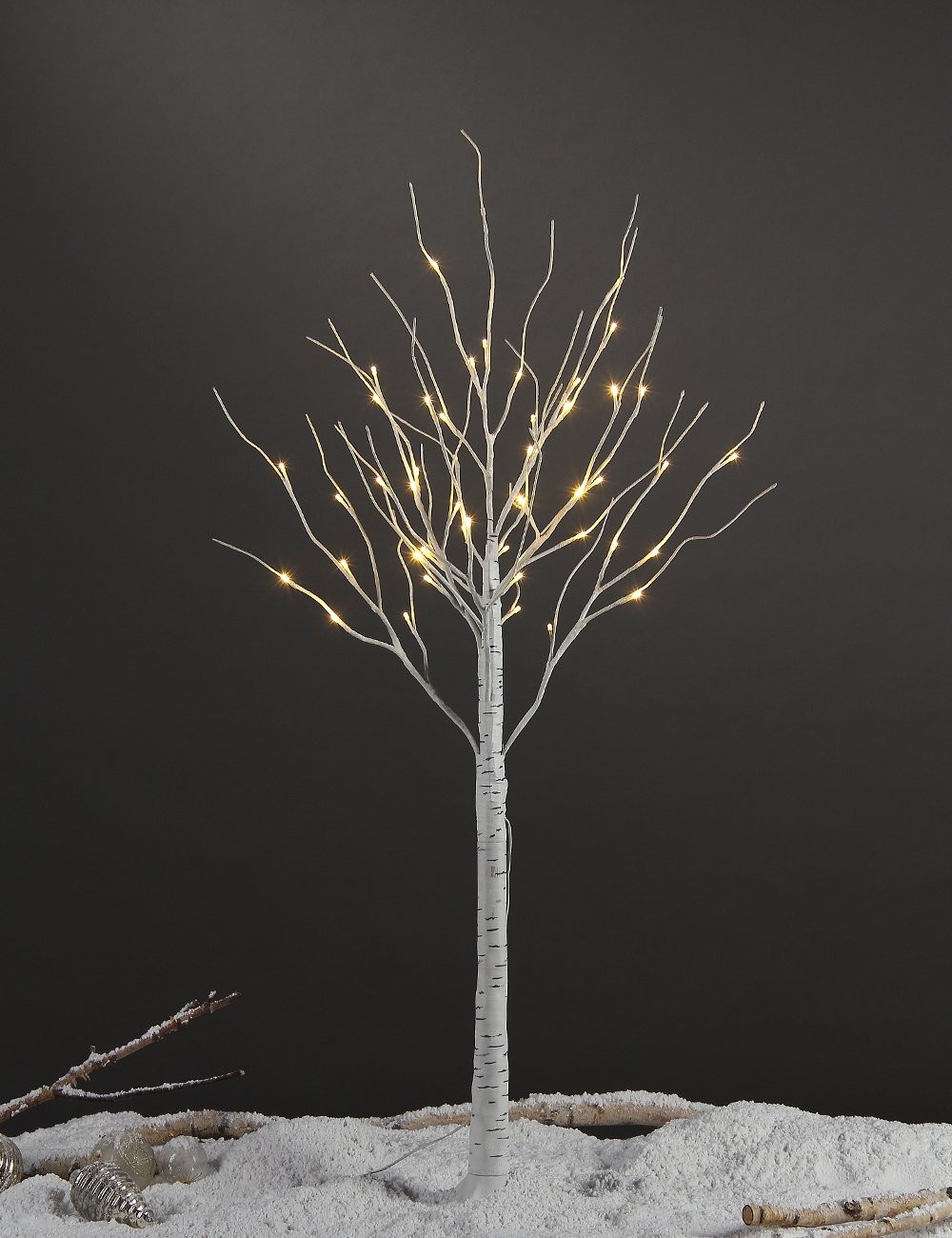 4 Feet Birch Tree, 48 LED Lights, Warm White, for Home, Festival, Party, and …