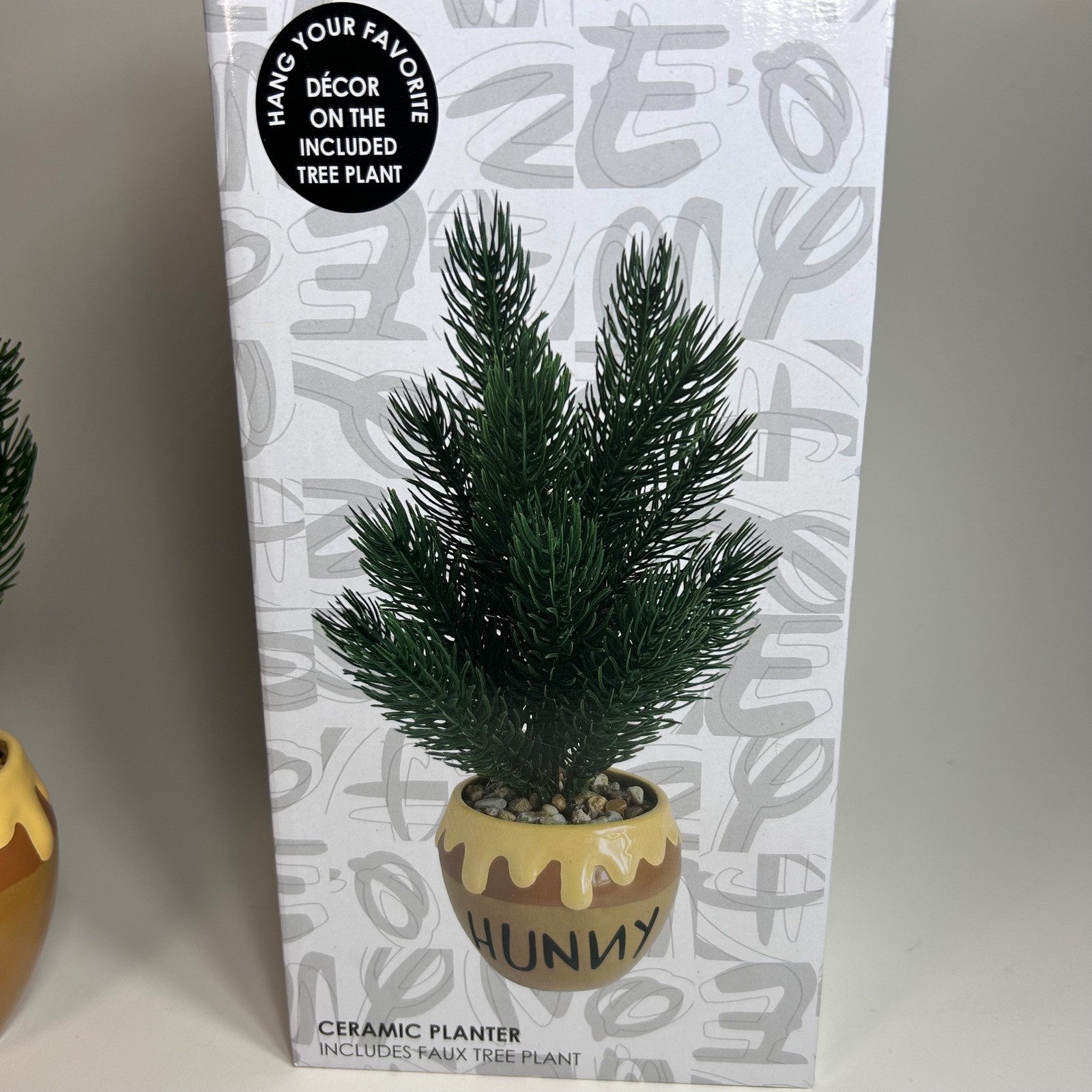 Disney Winnie the Pooh Hunny Pot Ceramic Planter Faux Pine Desk Tree New in Box