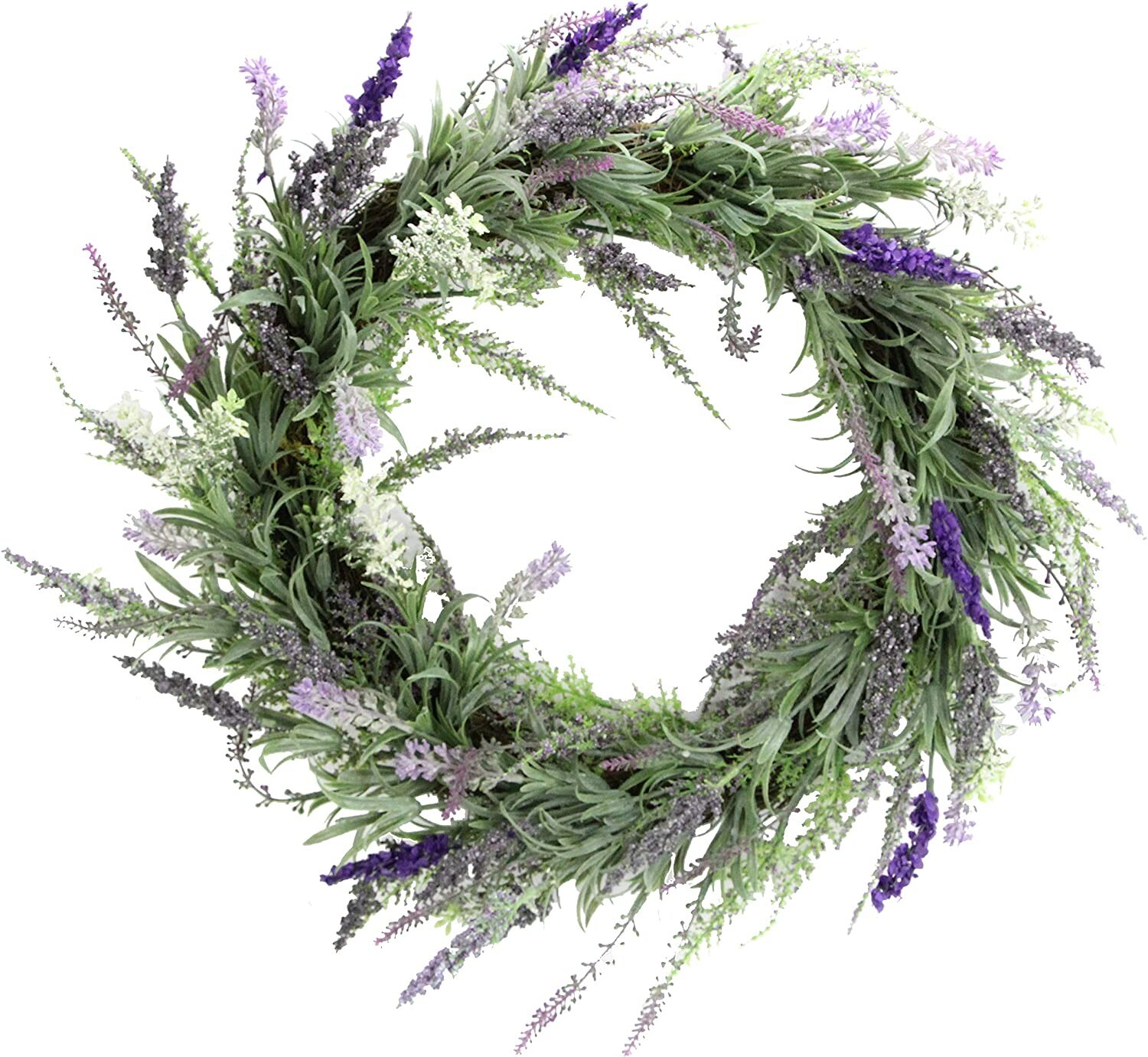 Admired By Nature Artificial 22” French Lavender Wreath