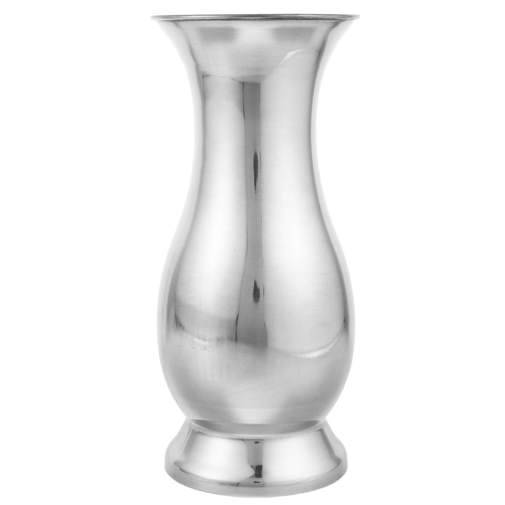 Stainless Steel Vase: Decorative Flower Container – Minimalist Desktop Vase For