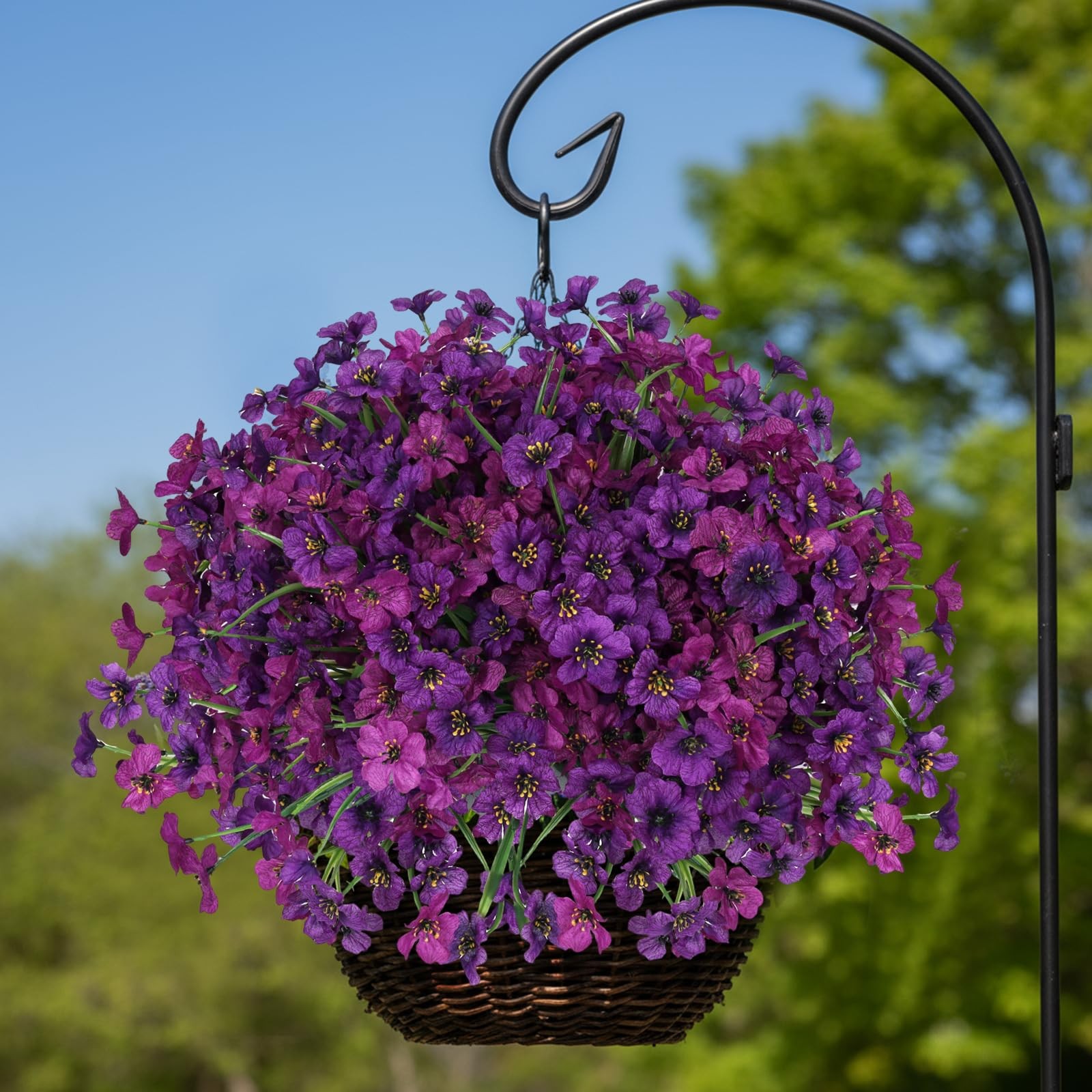 36 Bundles Artificial Flowers for Outdoors Fake Plants Outside Decoration Sil…