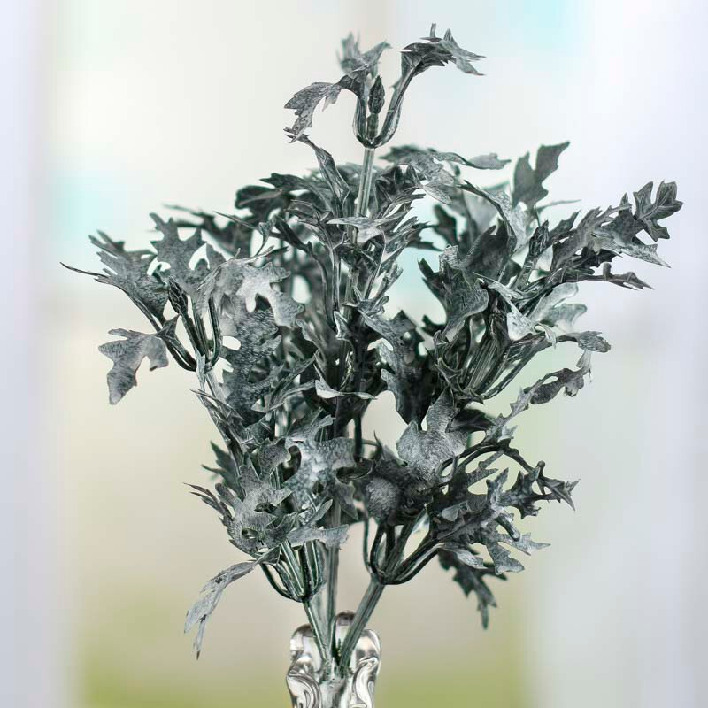 Factory Direct Craft Artificial Green Dusty Miller Embellishing Bush