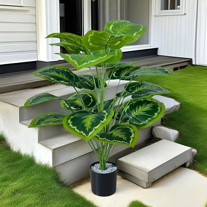 24 Leaves Giant Artificial Plant Tree Indoor Outdoor All Season Home Party Decor