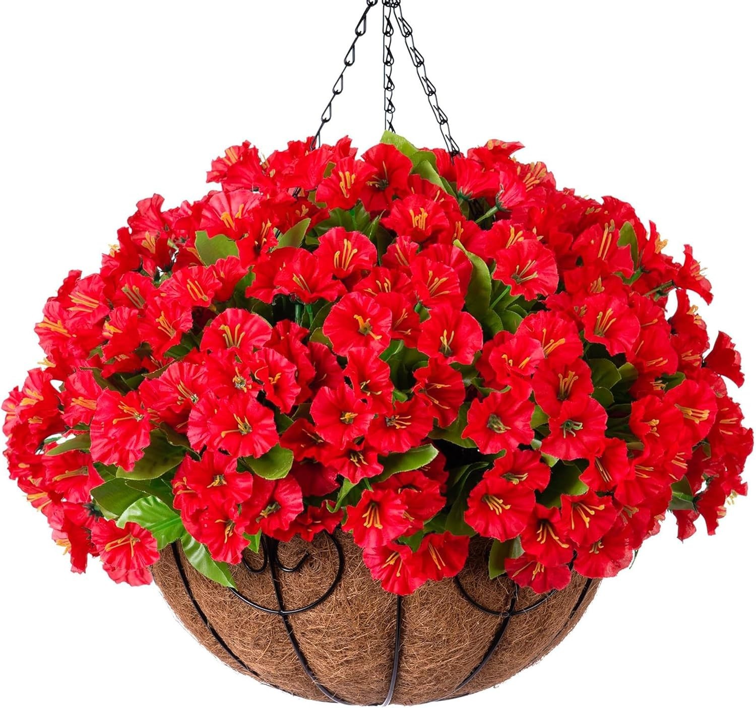 Self-Assembled Artificial Flower Basket – Perfect for Patio and Garden Decor