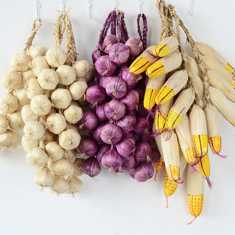 Artificial Onion 5PC Peppers Hanging String Fake Vegetable Fruit Home Decoration