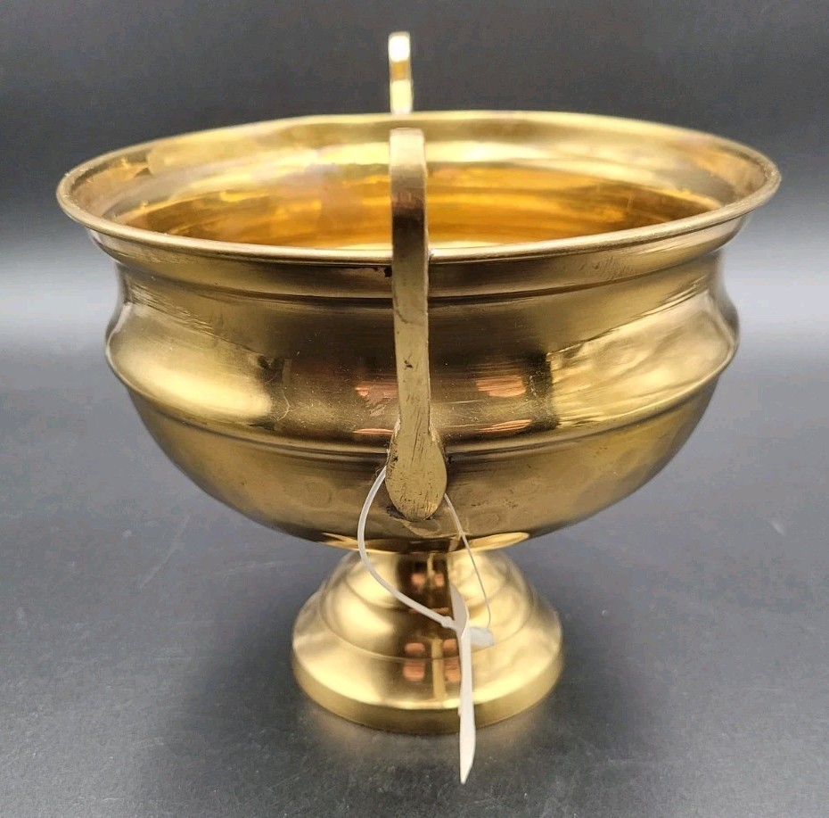 Lacquered Solid Brass Compote Bowl