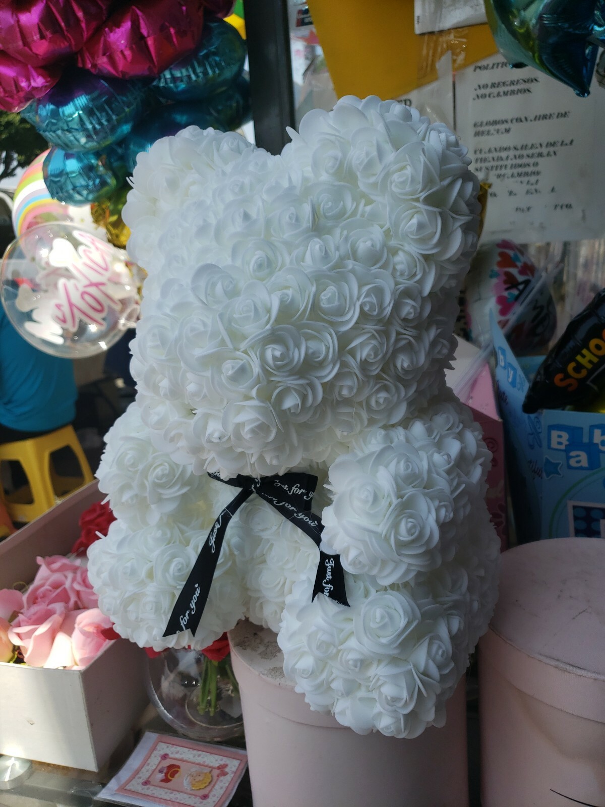 Large 16 Inch Rose Bear | Flower Teddy Bear Gift Set | Luxury Rose Bear |