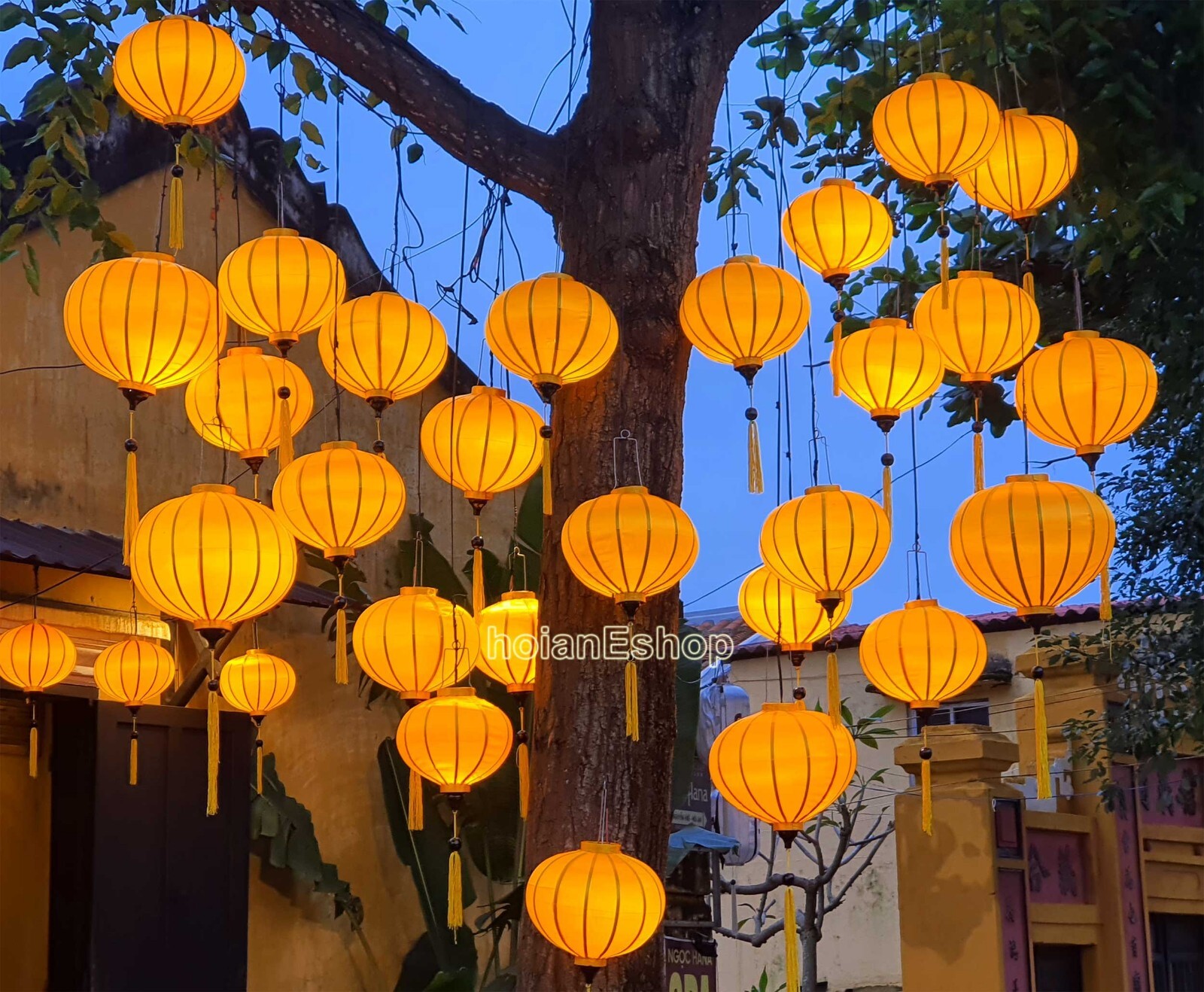 Set 30 Vietnam Silk Lanterns 35cm Restaurant decor Outdoor Garden Party decor