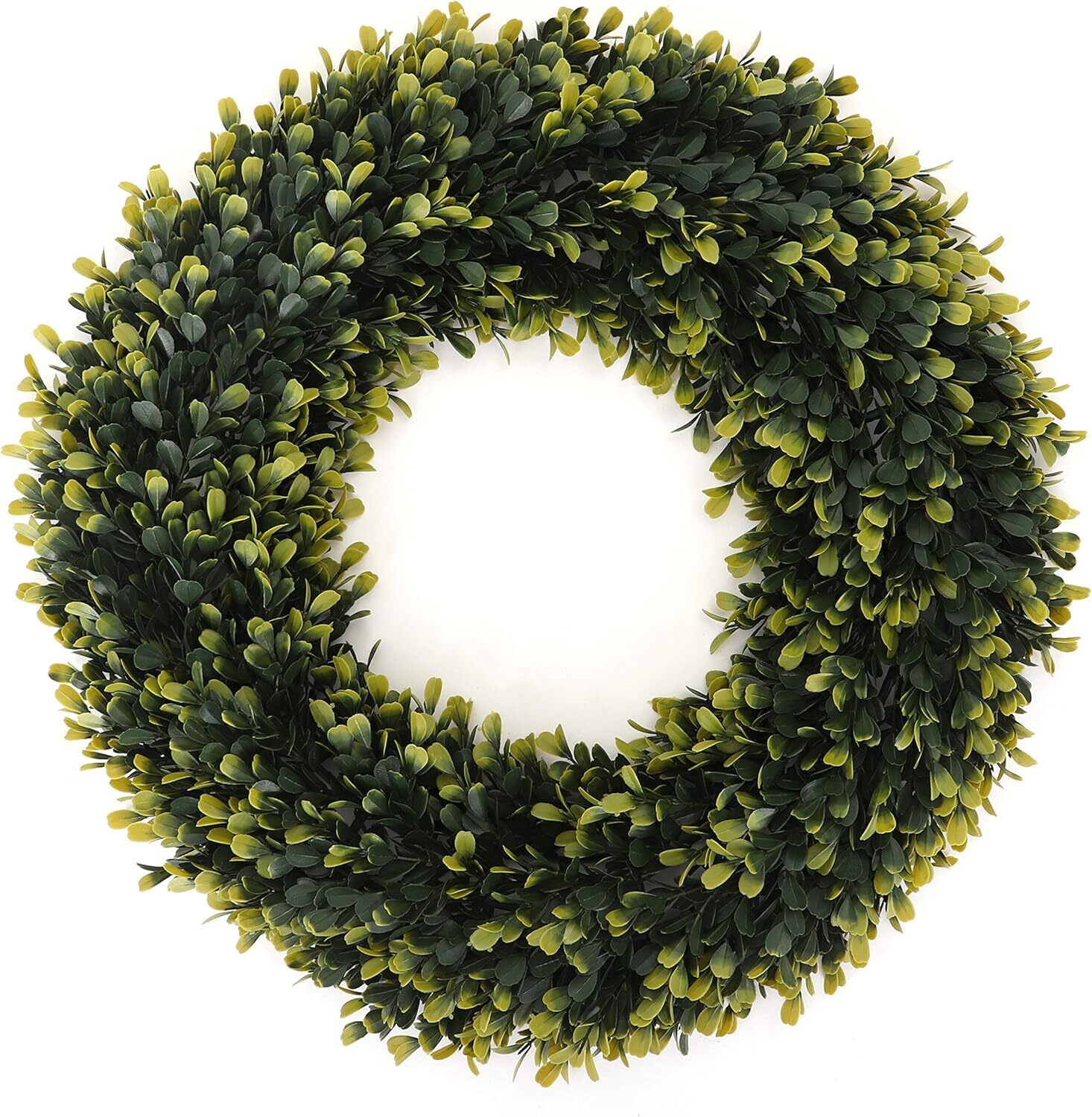 3rd Street Inn Golden Boxwood Wreath – Indoor/Outdoor Wreaths – Front Door Decor