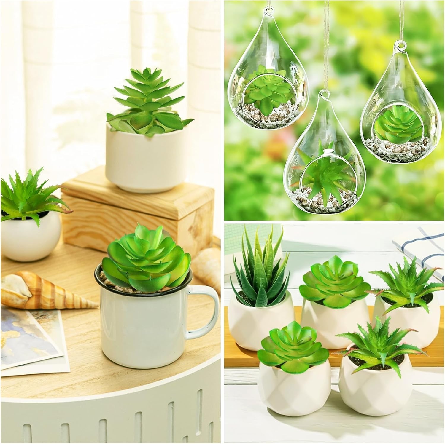 Fake Succulents Unpotted Realistic Plants Mini Artificial Succulent Plants