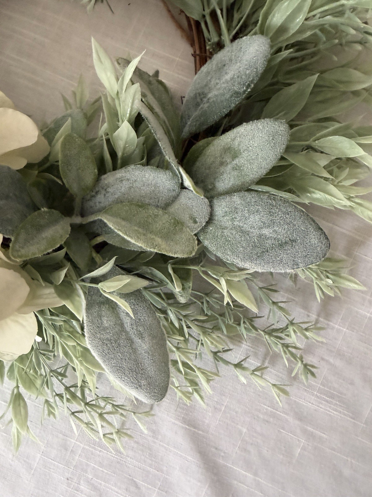 Beautiful Handmade Wreath Decor Greenery Hydrangea Year-round approx 17”