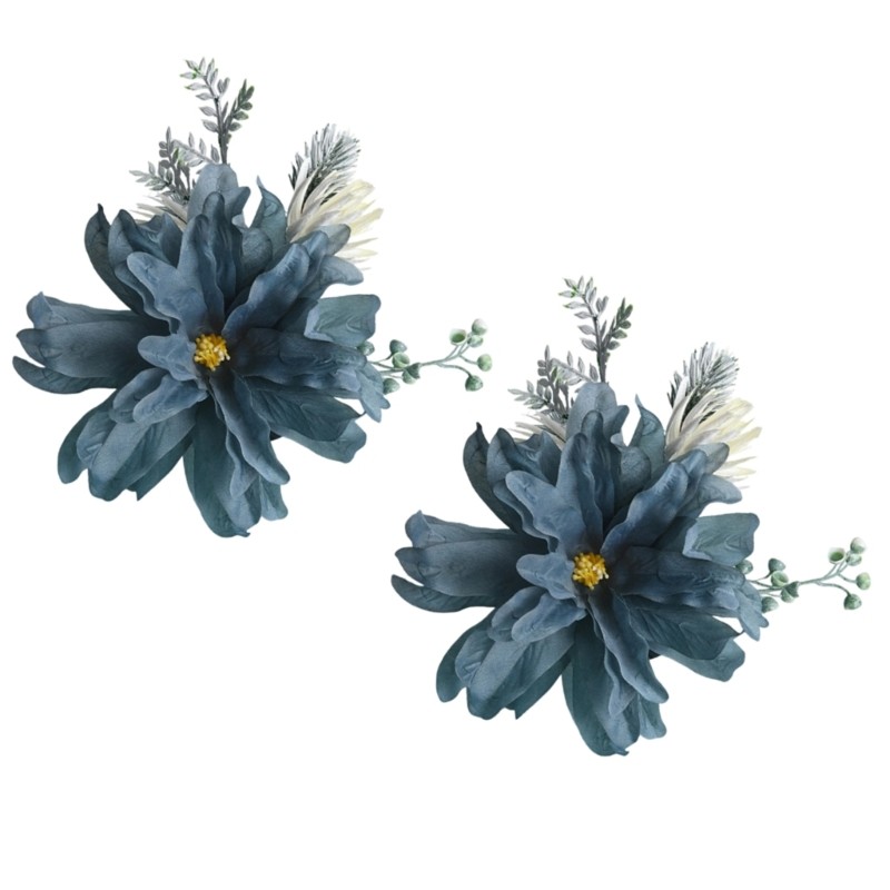 Elegant Silk Flower Arrangement Photography Window Curtain Decoration