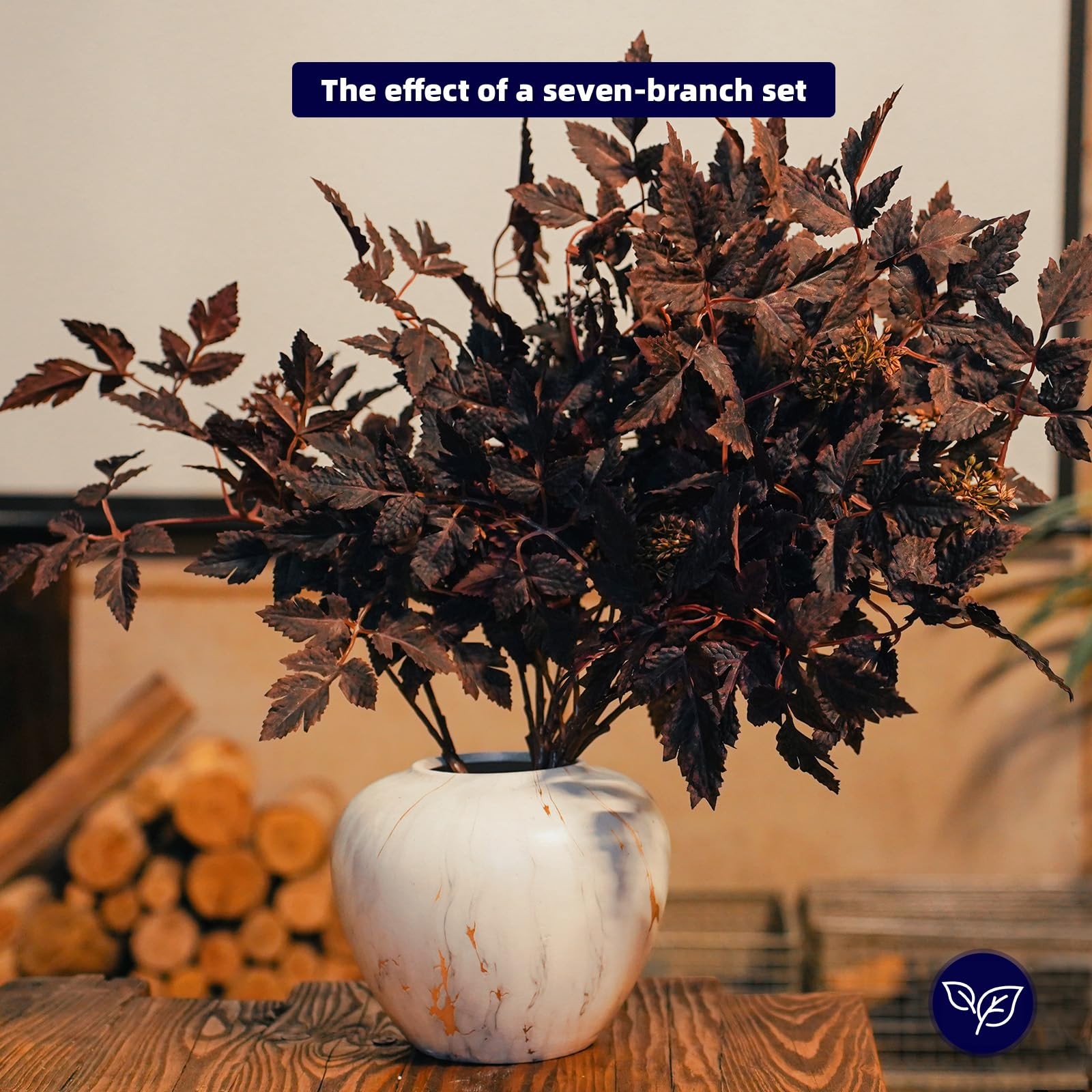 24″ Artificial Flowers, Deep Purple Faux Flowers for Vase Arrangements, Home …