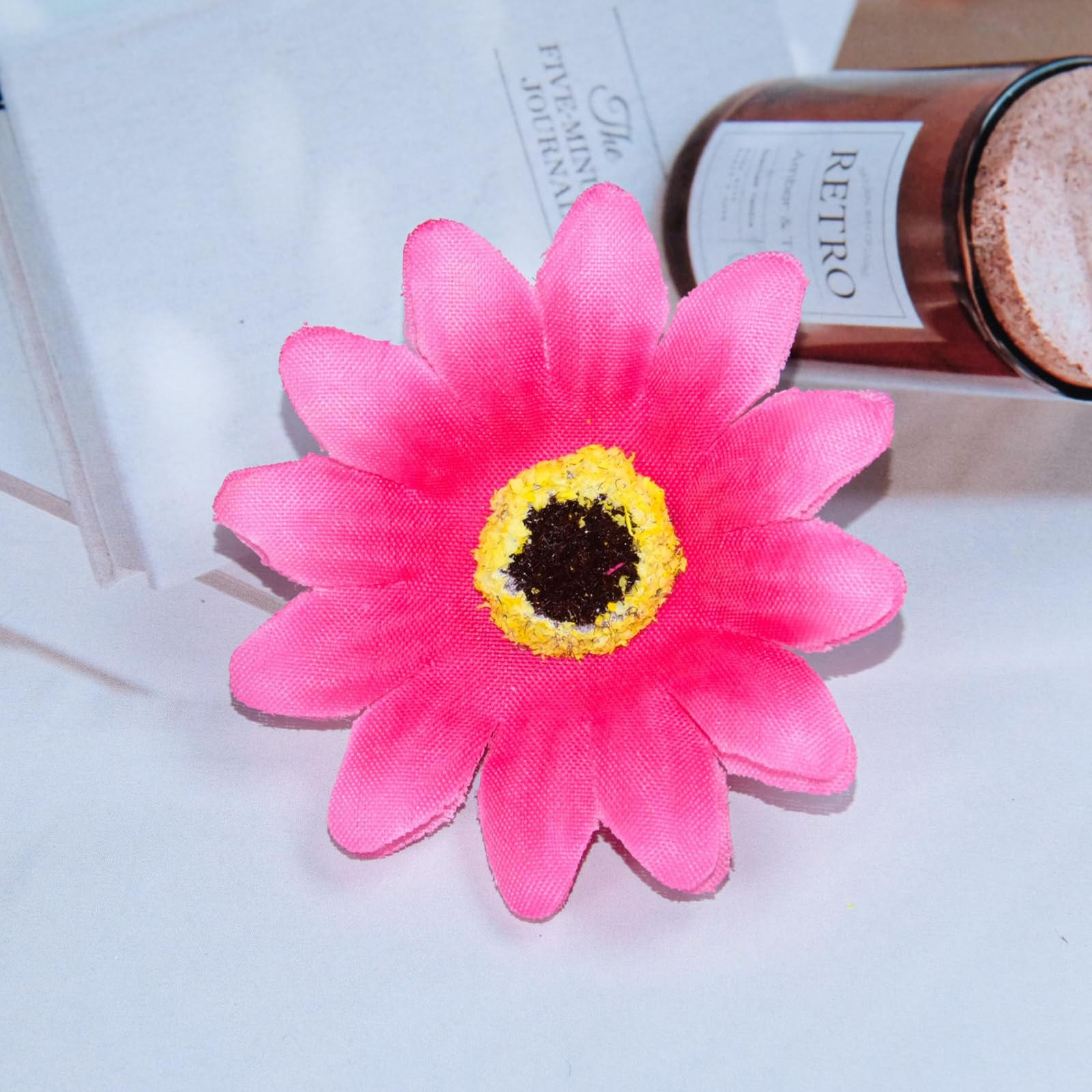 50Pcs 2.3 inch Fake Sunflower Heads, Pink Sunflower Artificial Flowers Heads …