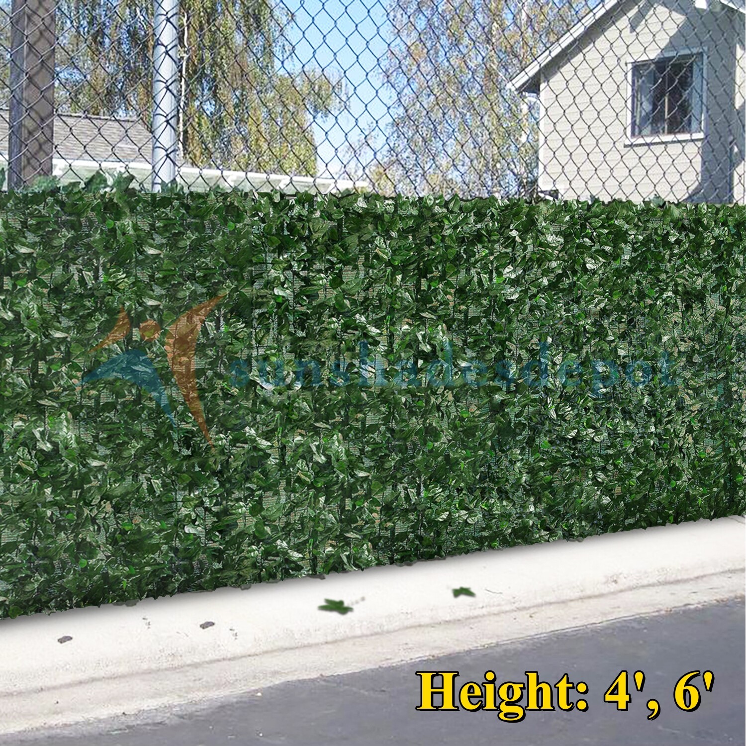 4ft 6ft Artificial Hedge Faux Ivy Leaves Privacy Fence Screen Panel Wall Decor
