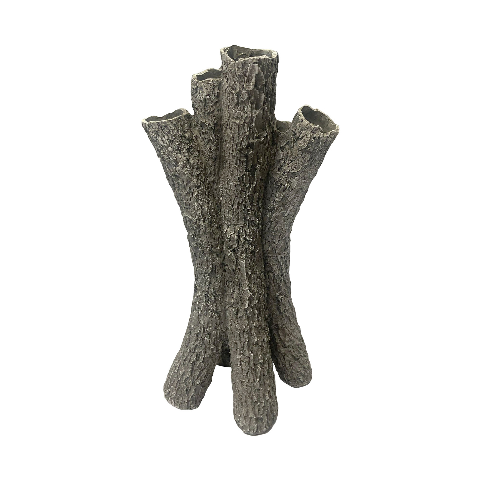 15.5″H Tree Bark Multi Vessel Vase Natural Looking Wood Flower Vase Tree Decor