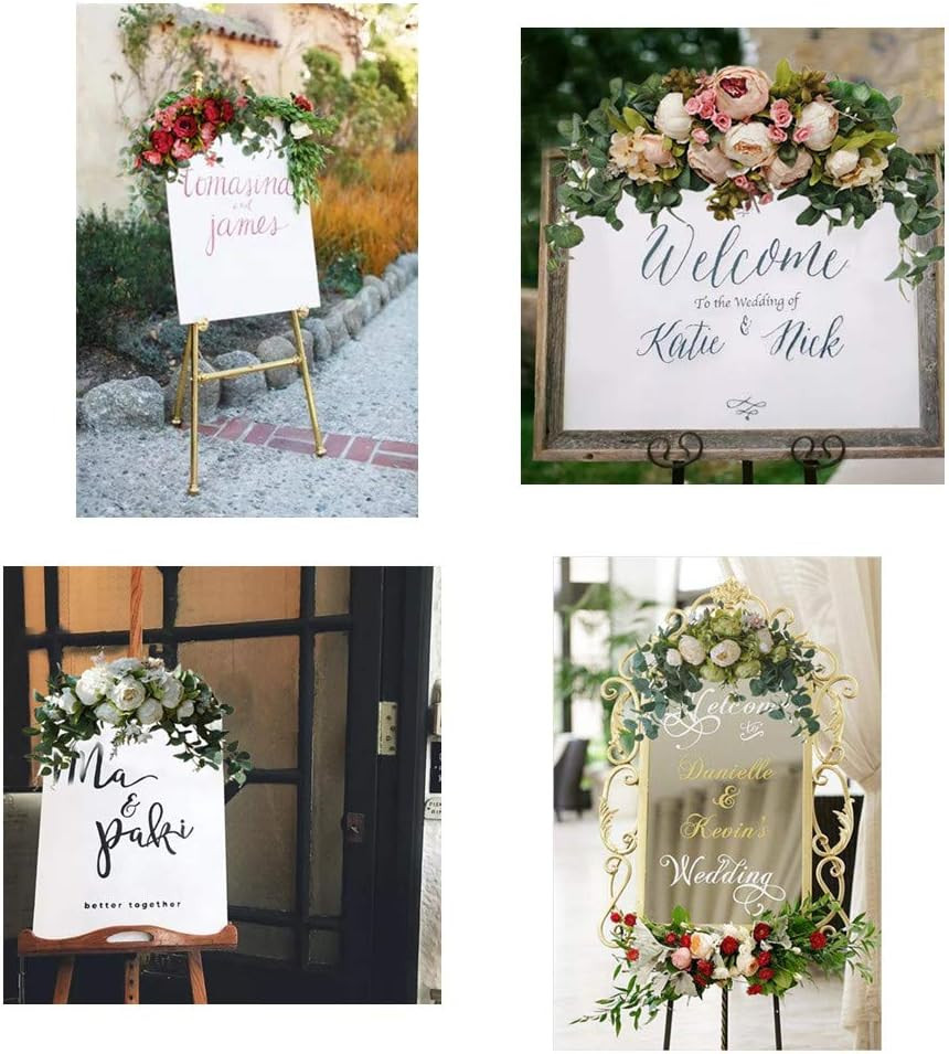 Wedding Arch Flowers, 30 Inch Rustic Artificial Floral Swag for Door Lintel, Gre