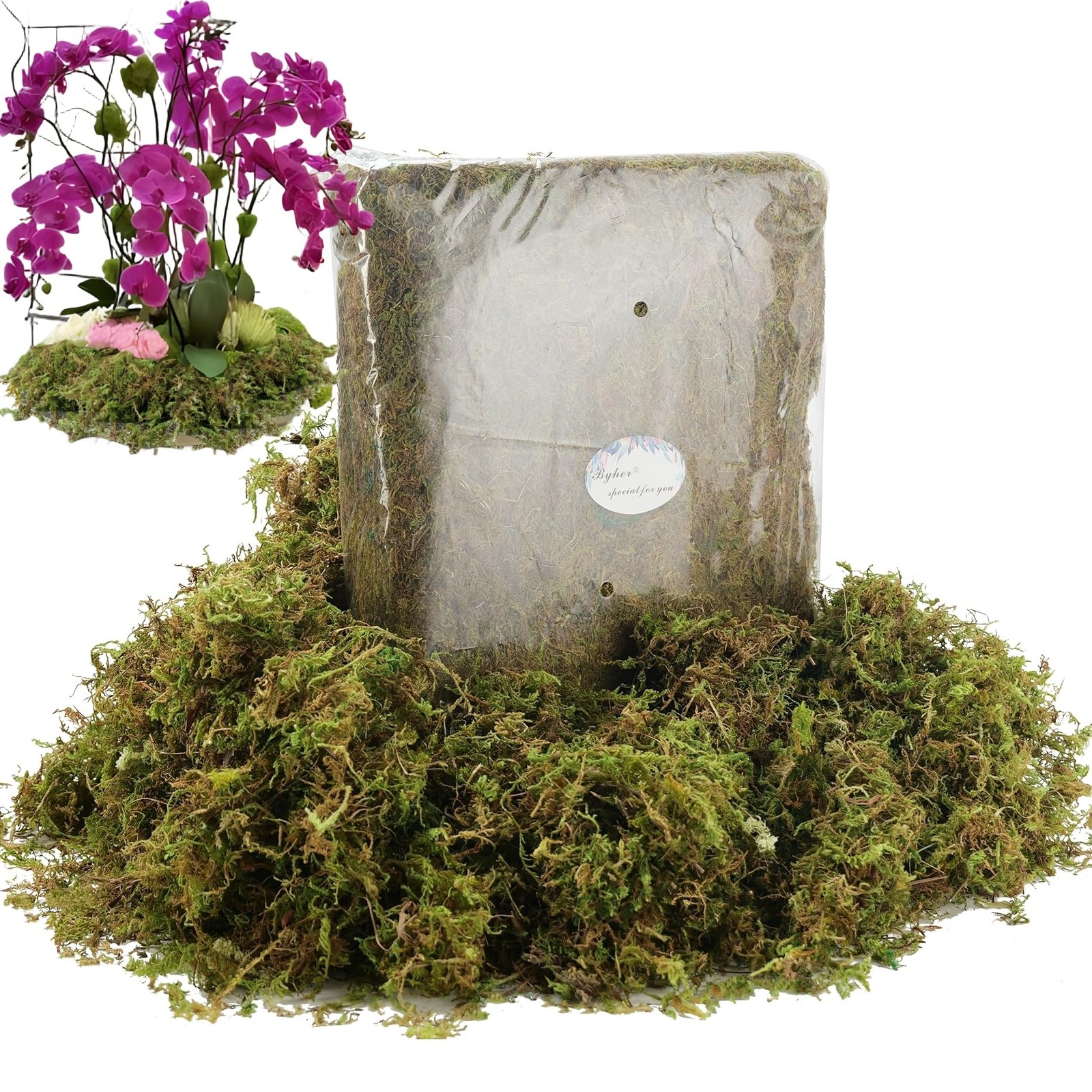 19 OZ Fake Moss for Potted Plants Indoor, Artificial Moss for DIY Crafts, Fau…