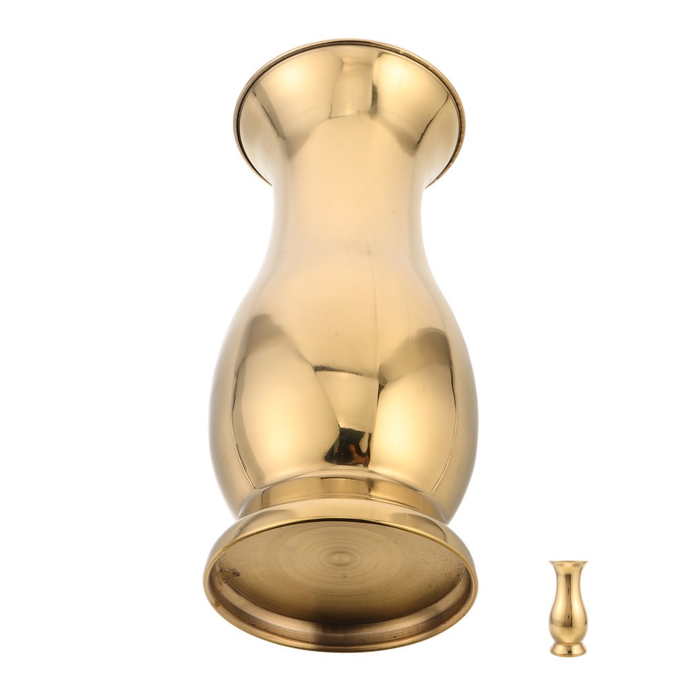 Metal Vase for Wedding Centerpiece – Brushed Stainless Steel Flower Vase –