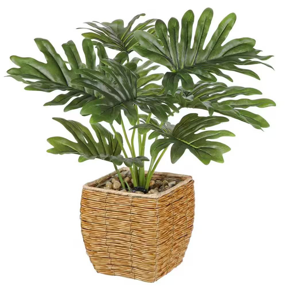 18 In. Fake Potted Plant with Brown Pot