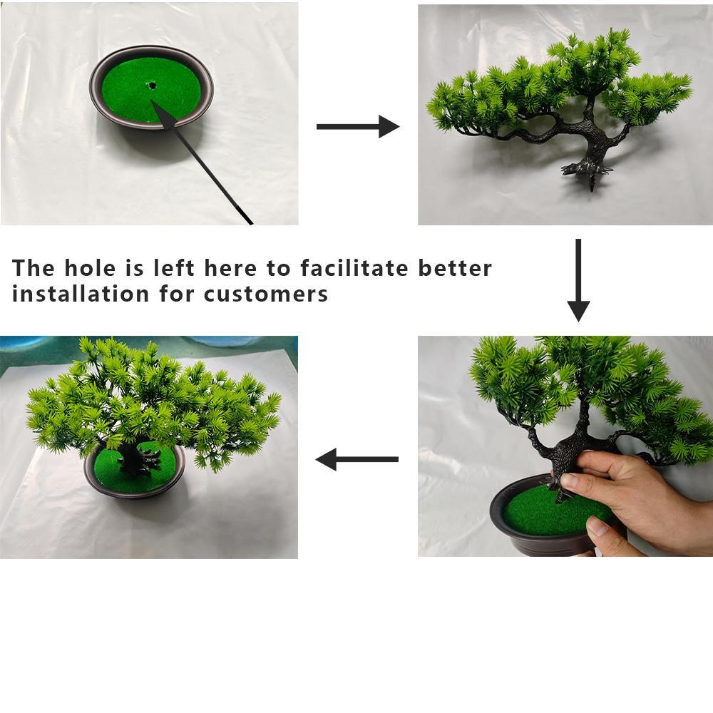 27cm Artificial Pine Bonsai – Fake Tree Ornament for Home & Desktop Decor