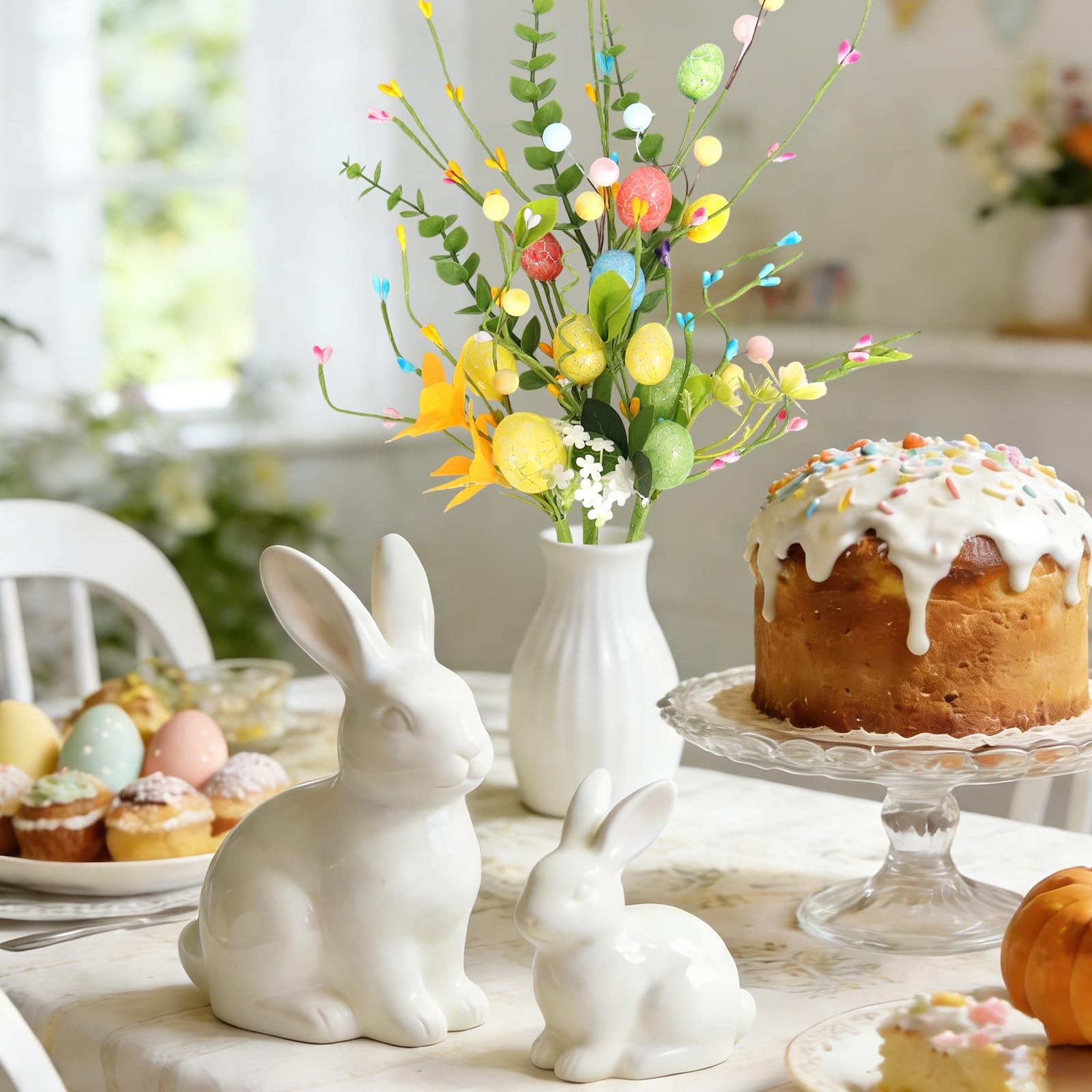 Easter Decorations for Home,Easter Flowers Artificial Farmhouse Easter Garlan…