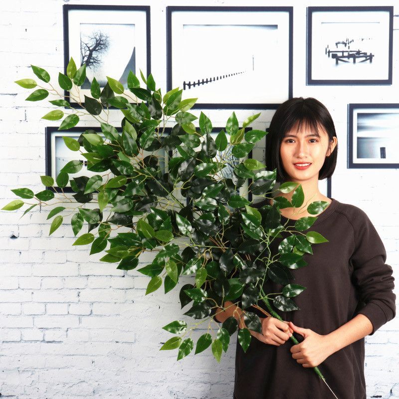 125cm Large Artificial Gingko Maple Tree Plastic Plant Branch Home Garden Decor