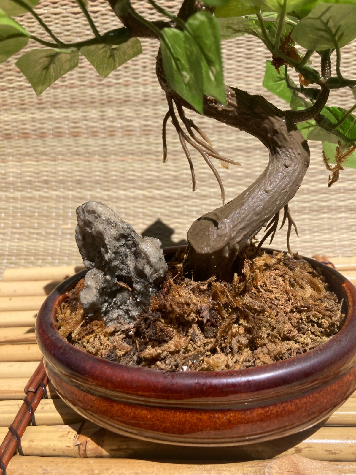Artificial Bonsai Tree, Faux Potted Plant Display Ceramic Pot