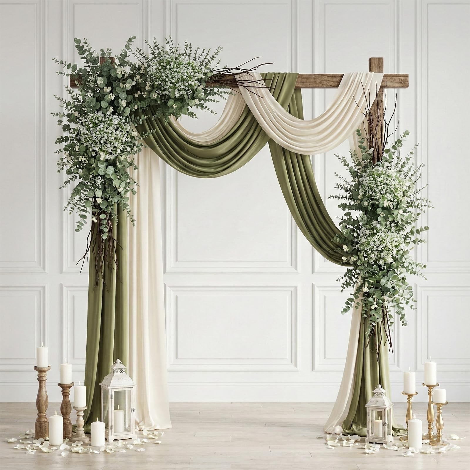 100 Pcs Mixed Greenery Artificial Eucalyptus Stems, Baby Breath Artificial Fl…