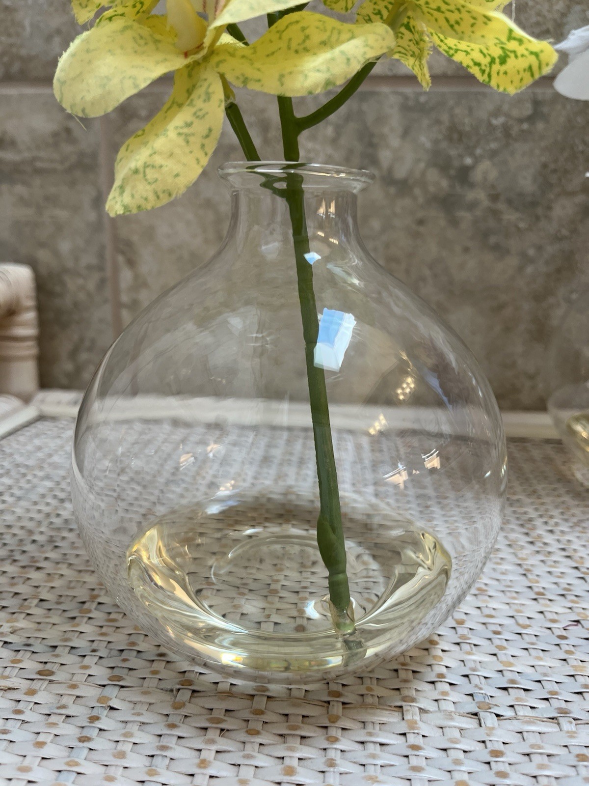 Nearly Natural 9-in Phalaenopsis Artificial Orchid in Vase – Set of 3