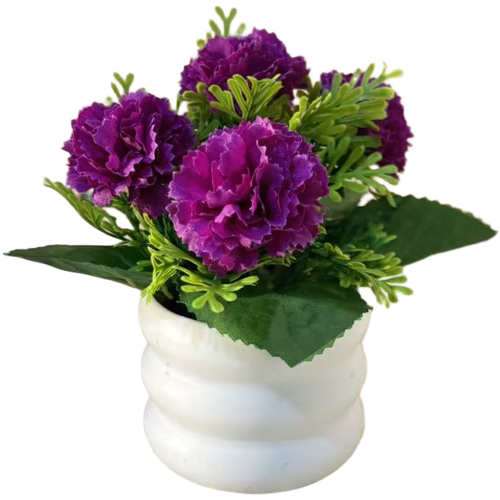Silk Carnation Flower Arrangement 5 Pack for Living Room Bedroom Decor