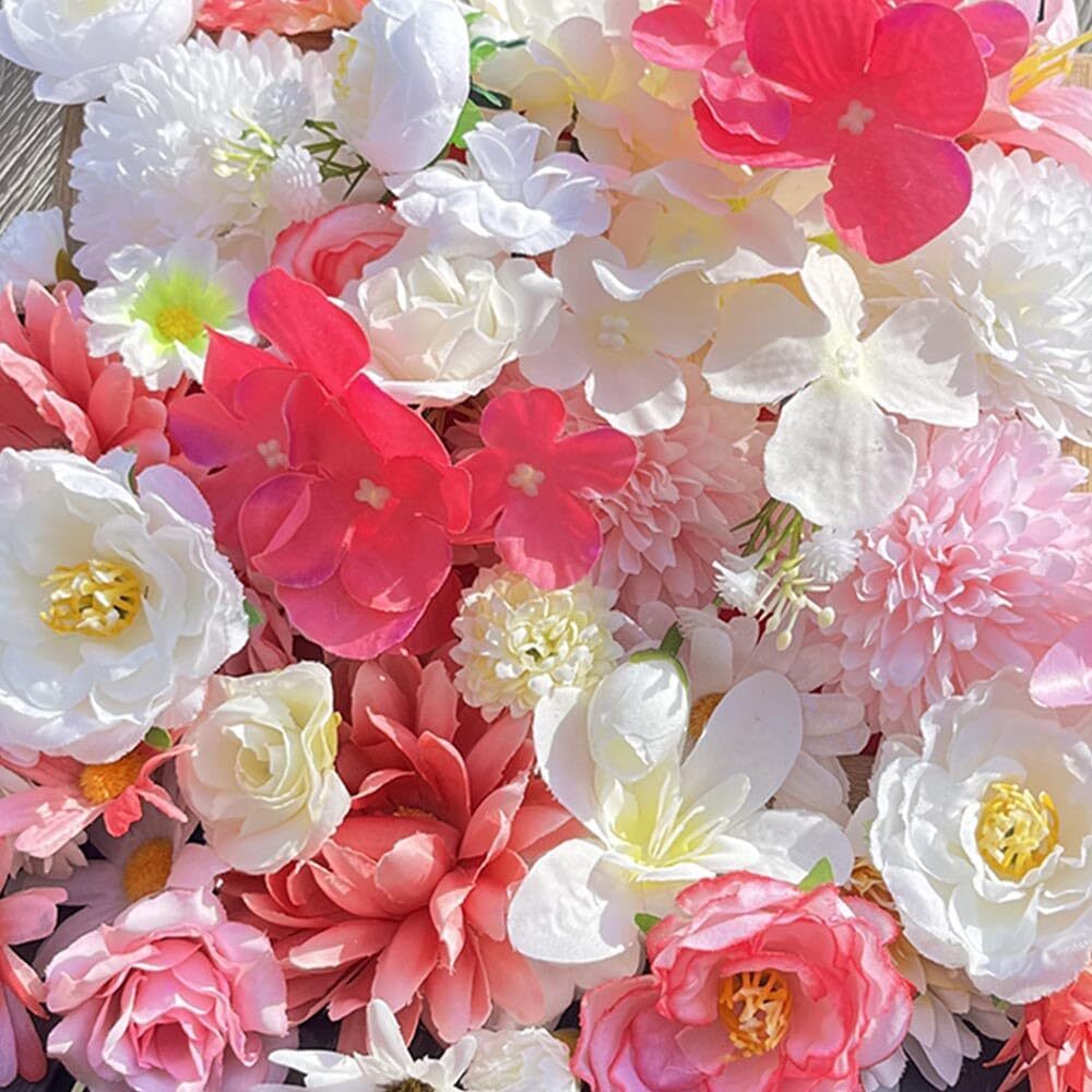 54pcs Artificial Flower Silk Mix Rose Fake Flowers Heads Bulk for DIY Wedding…