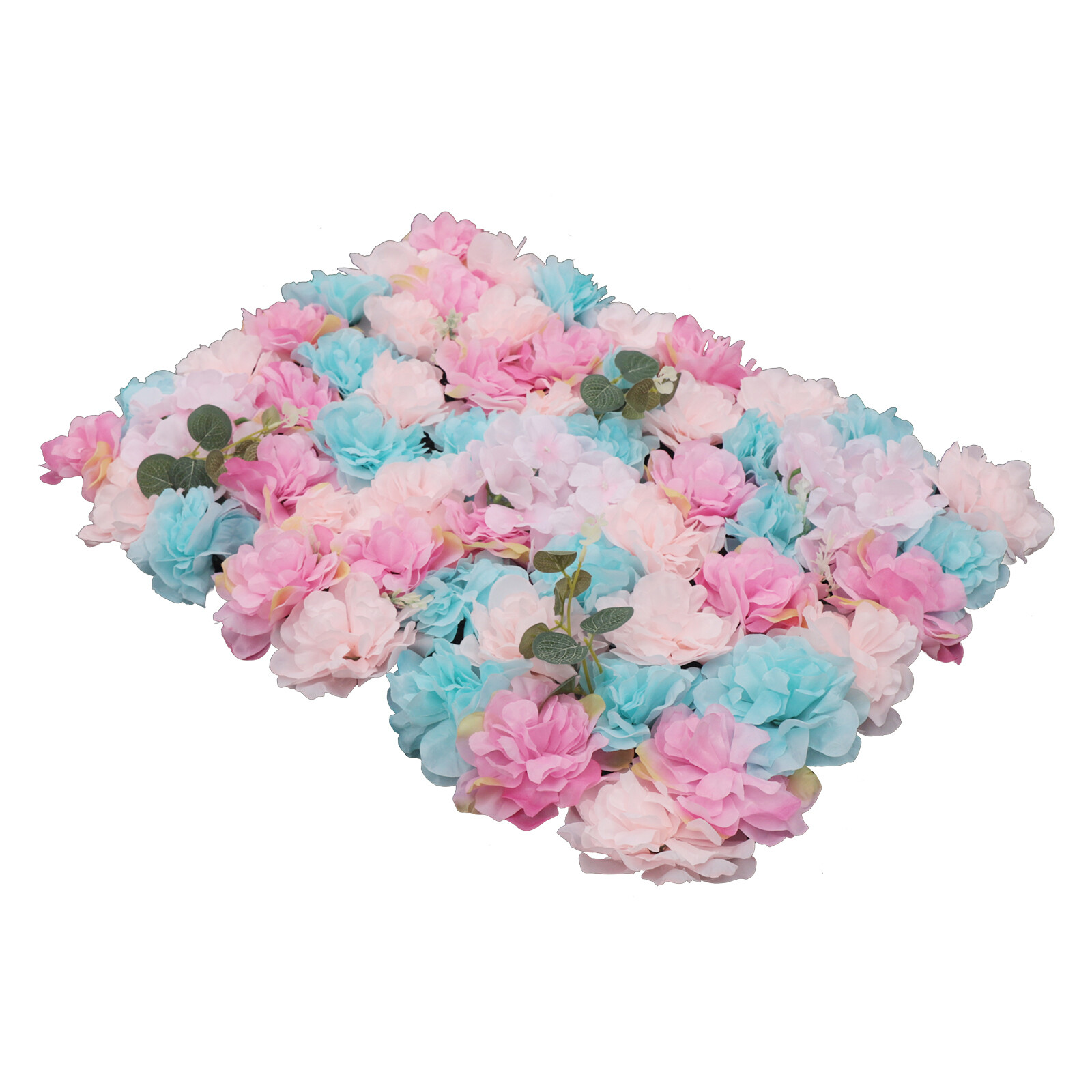 12x Artificial Flower Wall Rose Panel Floral Wedding Backdrop Decoration 60*40cm